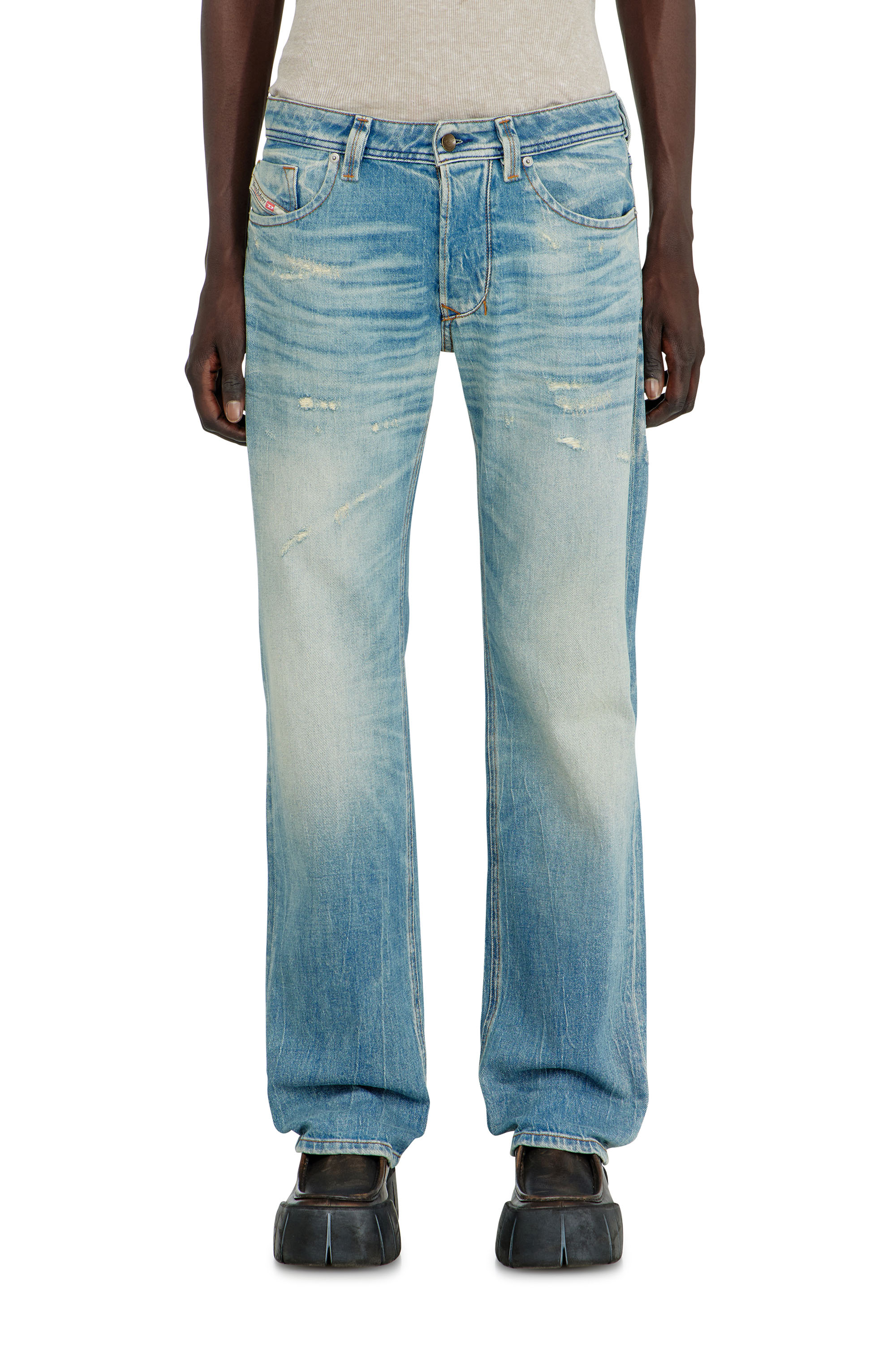 Diesel - Man's Regular Jeans 1985 Larkee 09P33, Light Blue - 1