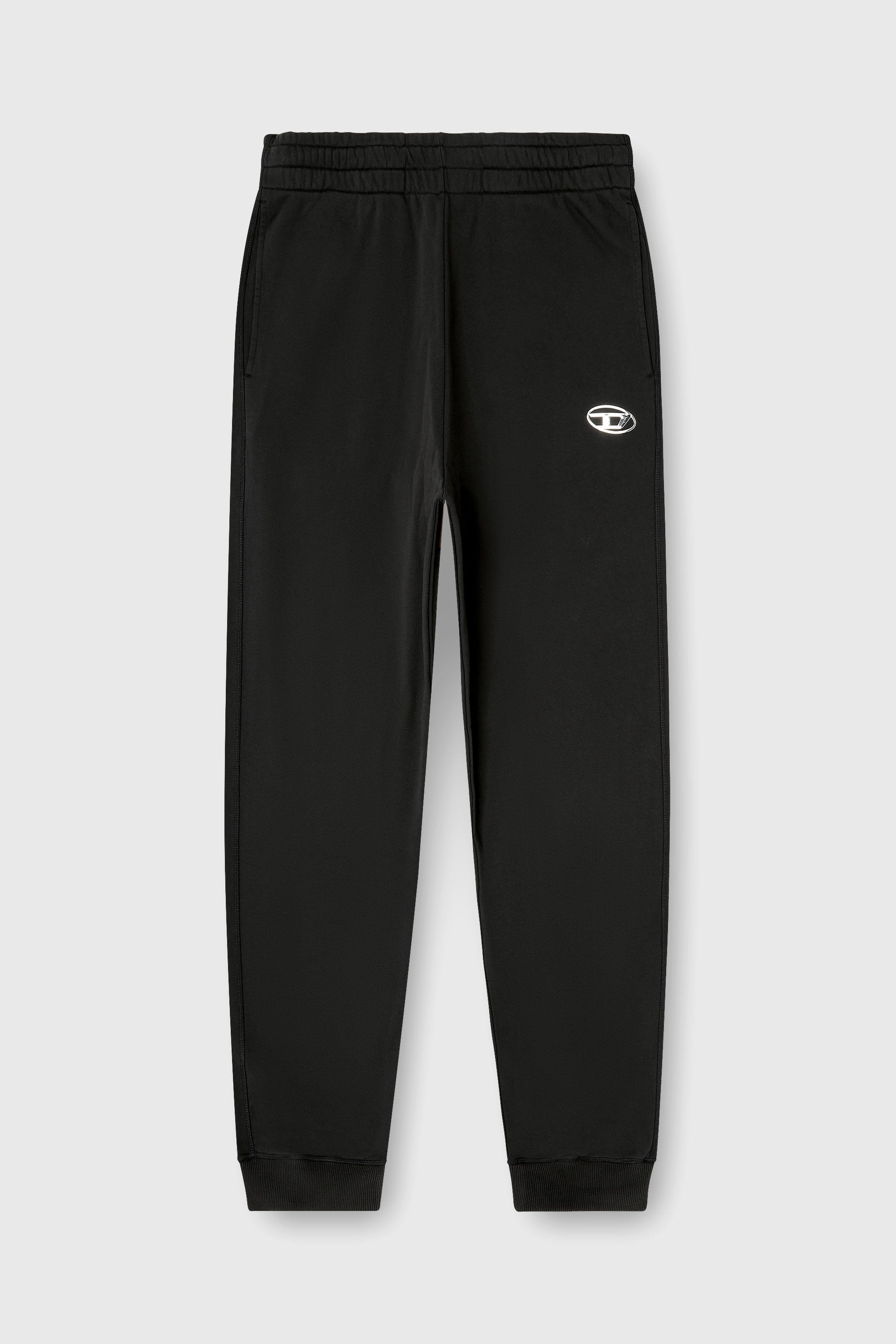 Diesel - P-MARKY-IOD, Man's Cotton pants with metallic Oval D in Black - 2