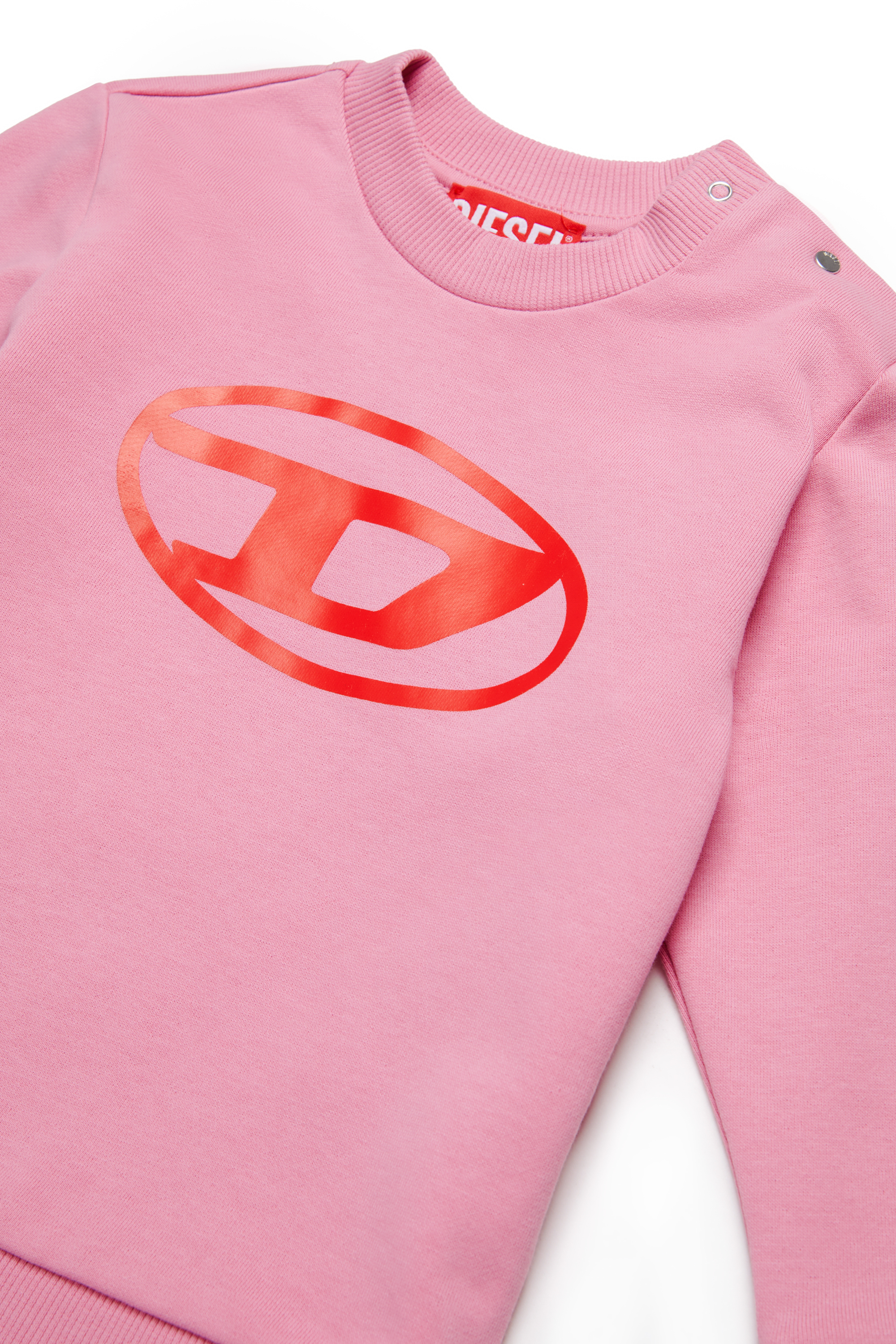 Diesel - SCERB, Unisex's Sweatshirt with Oval D print in Pink - 3