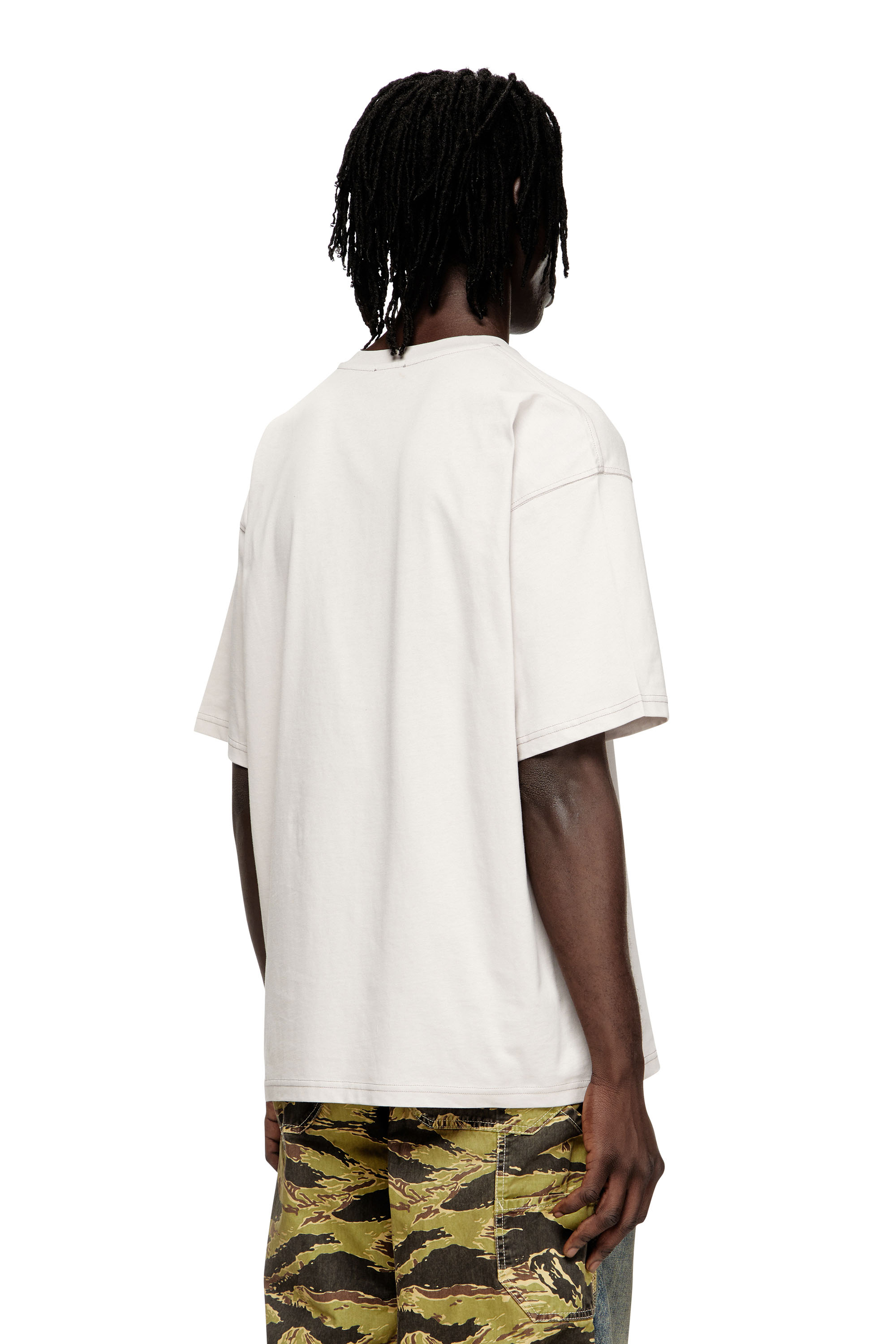 Diesel - T-BOXT-T25, Man's Cotton t-shirt with digital print in Light Grey - 4