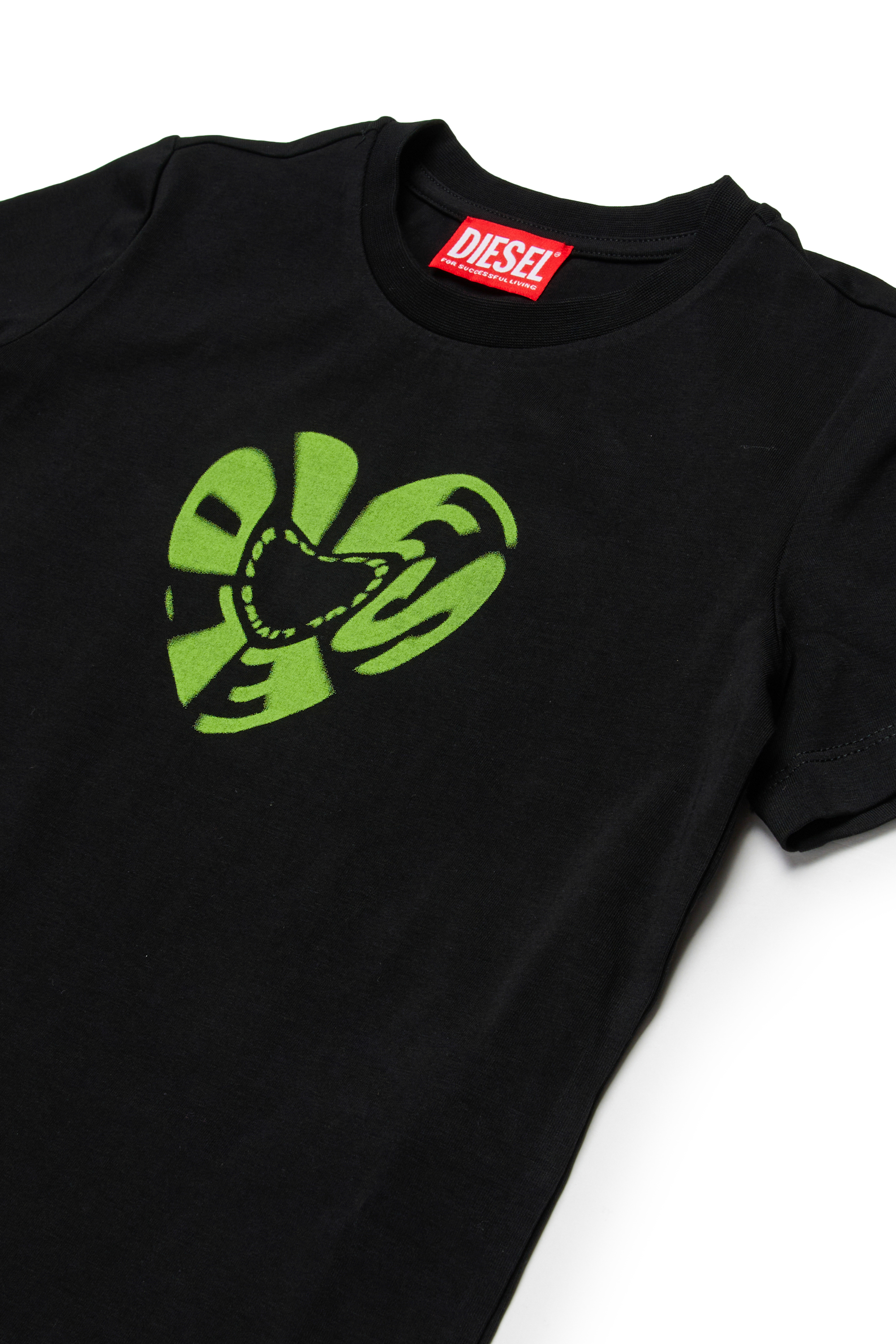 Diesel - TIPRID, Woman's Cotton T-shirt with graphic print in Black - 3