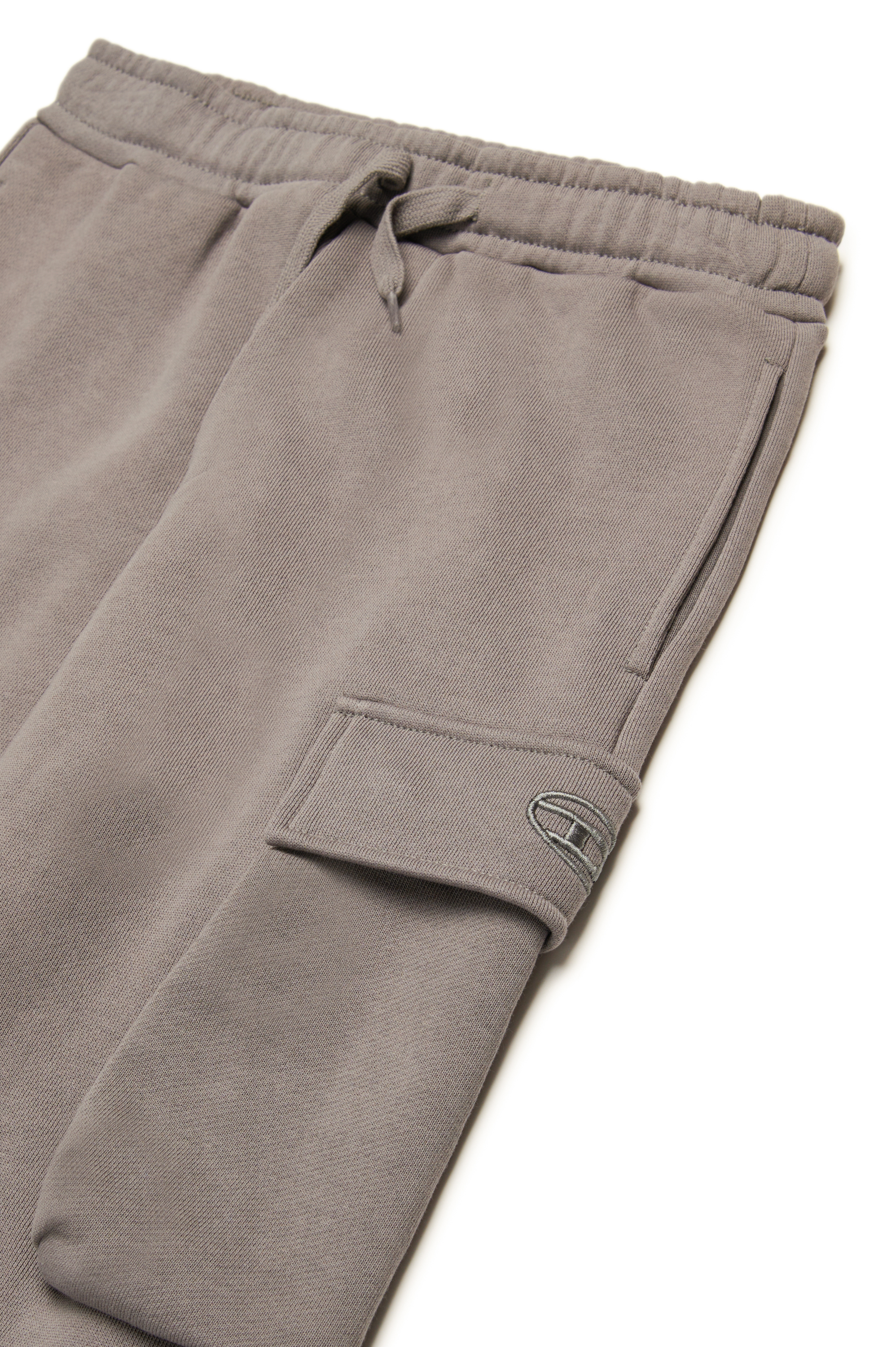 Diesel - PLEKOX, Man's Cargo sweatpants with Oval D embroidery in Grey - 3