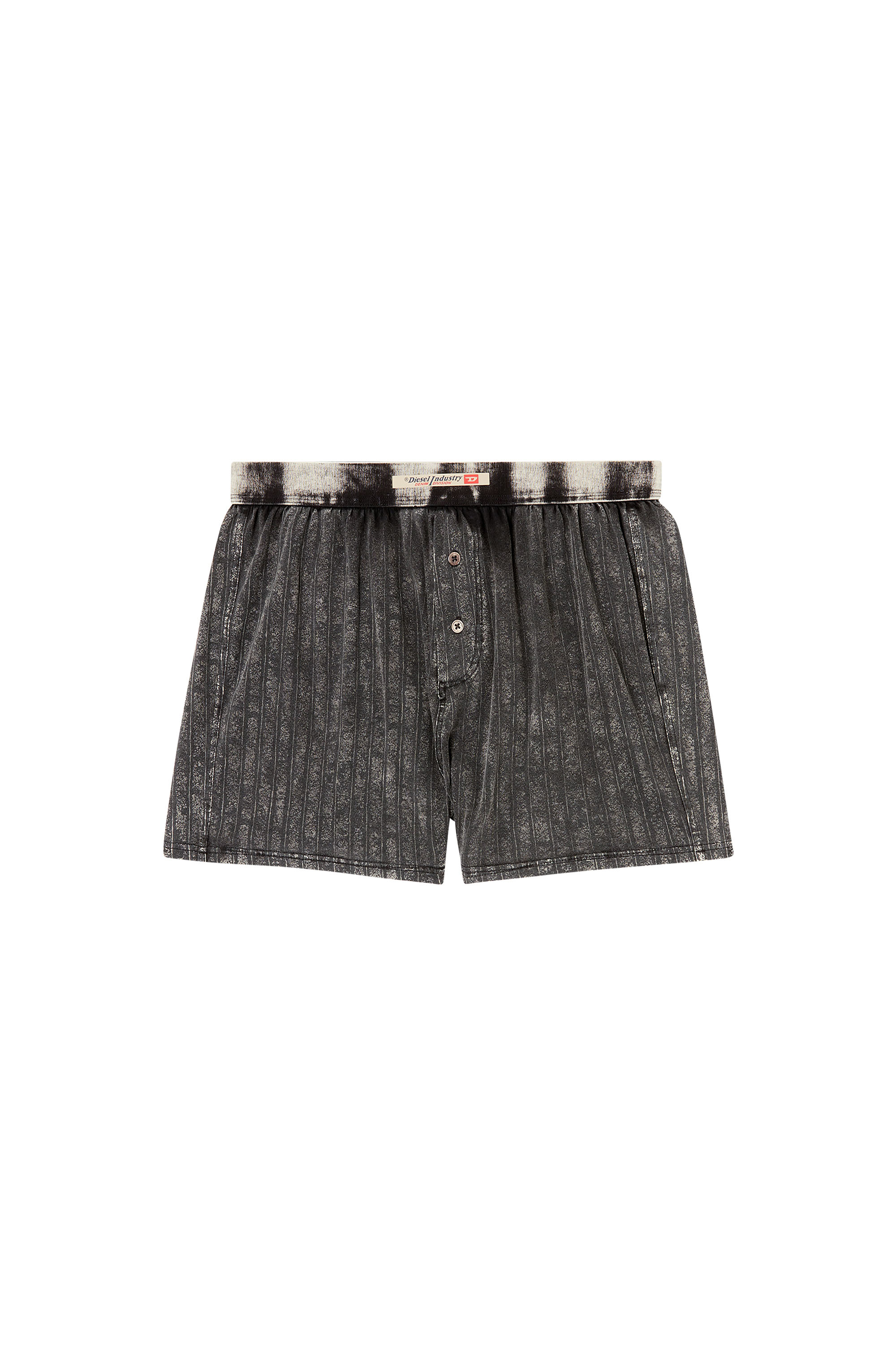Diesel - STARK-DNM, Man's Long cotton boxers with pinstripe denim effect in null - 4