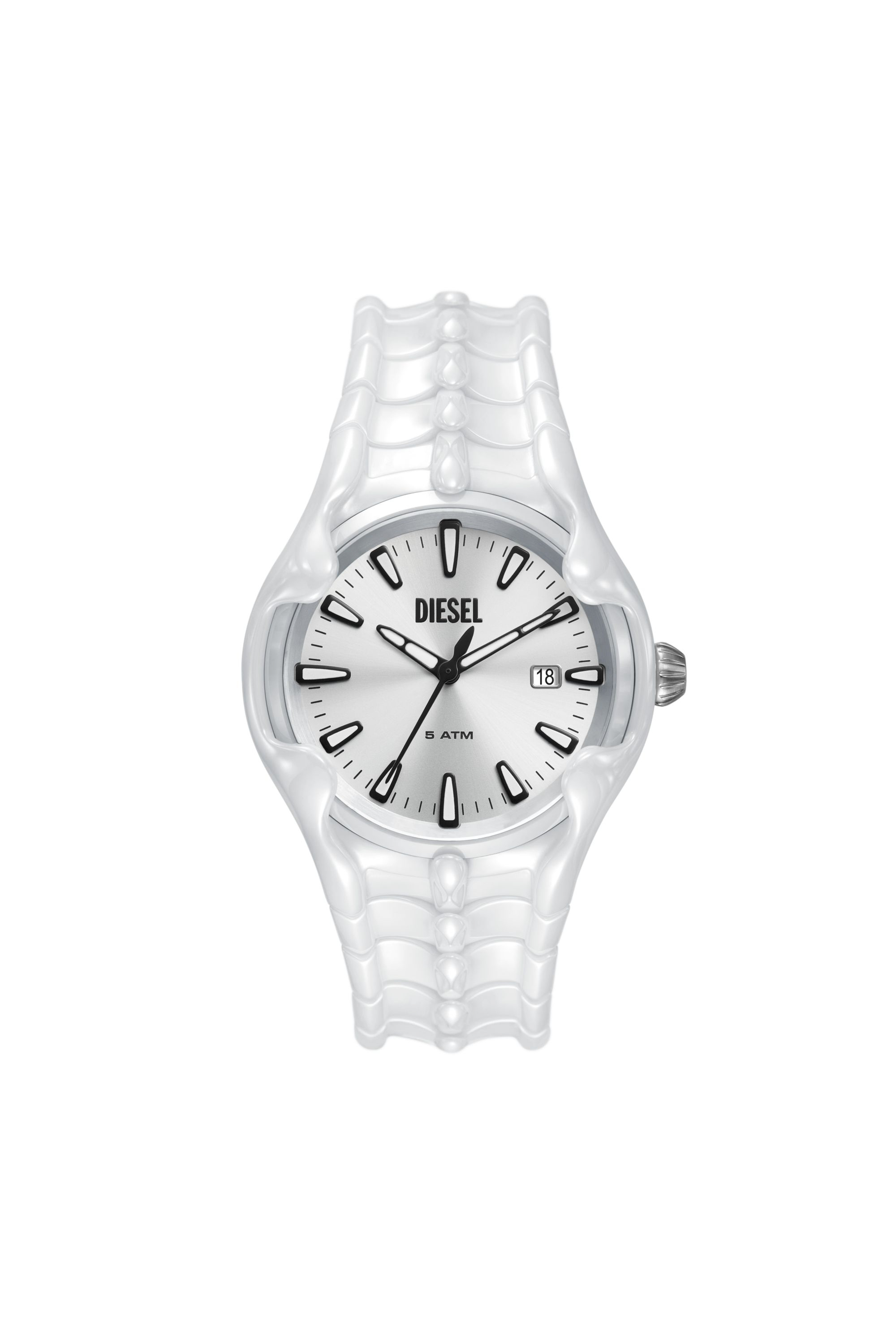 Diesel - DZ2197, Man Vert three-hand date white ceramic watch in White - Image 1