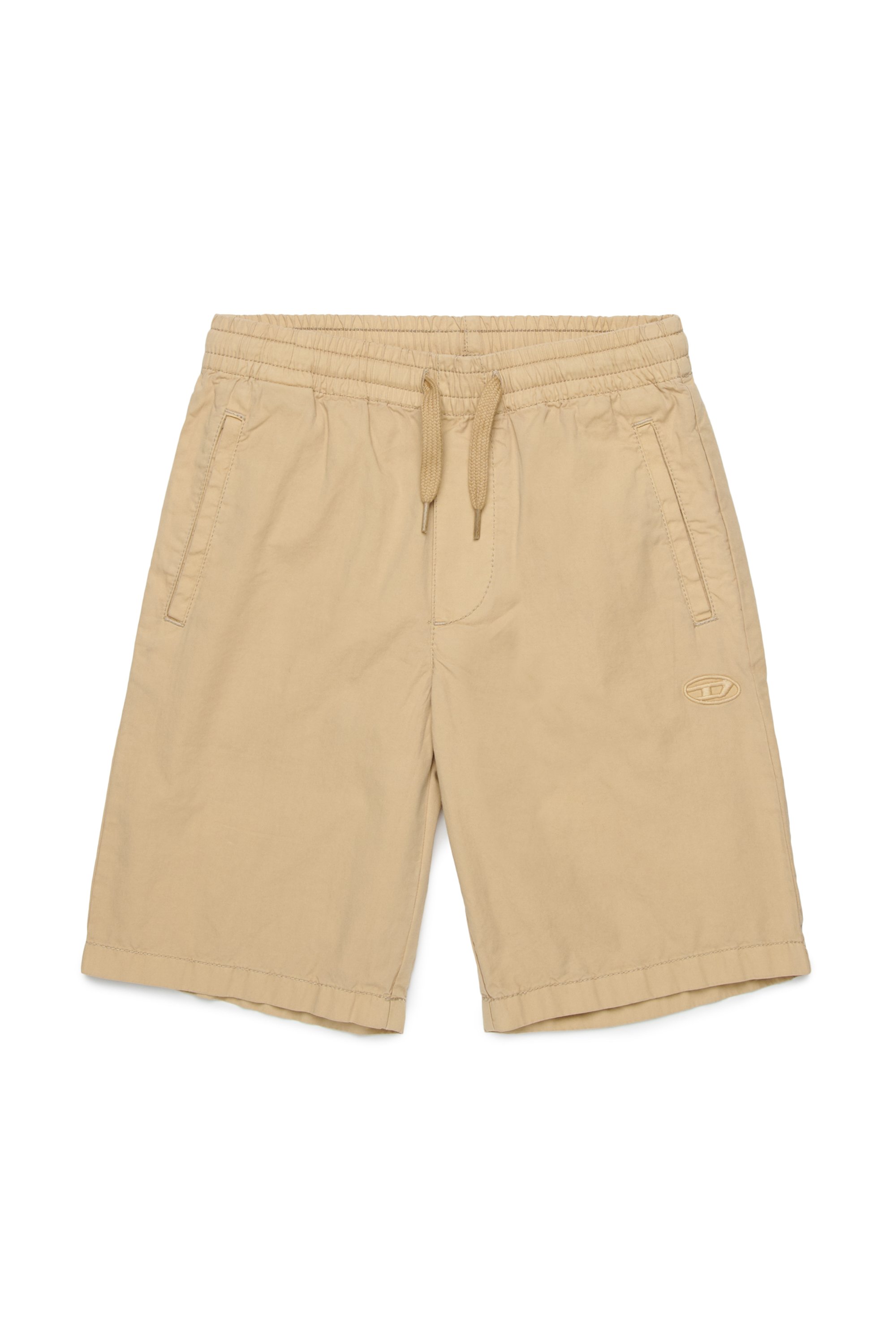 Diesel - PMCKELLSHORT, Man's Drawstring shorts with Oval D embroidery in Light Brown - 1