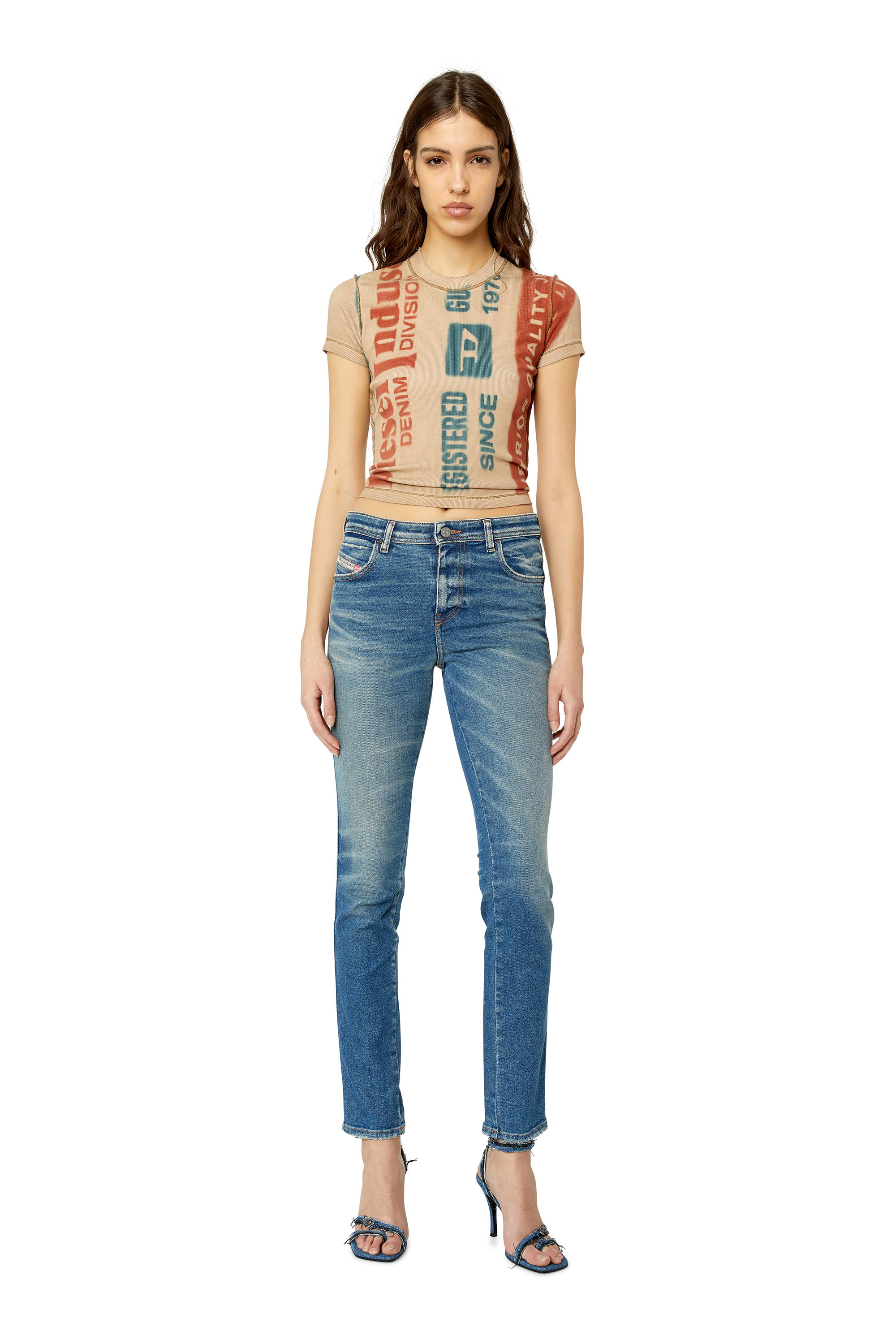 Diesel - 2015 Babhila 09E88 Skinny Jeans, Medium blue - Image 4