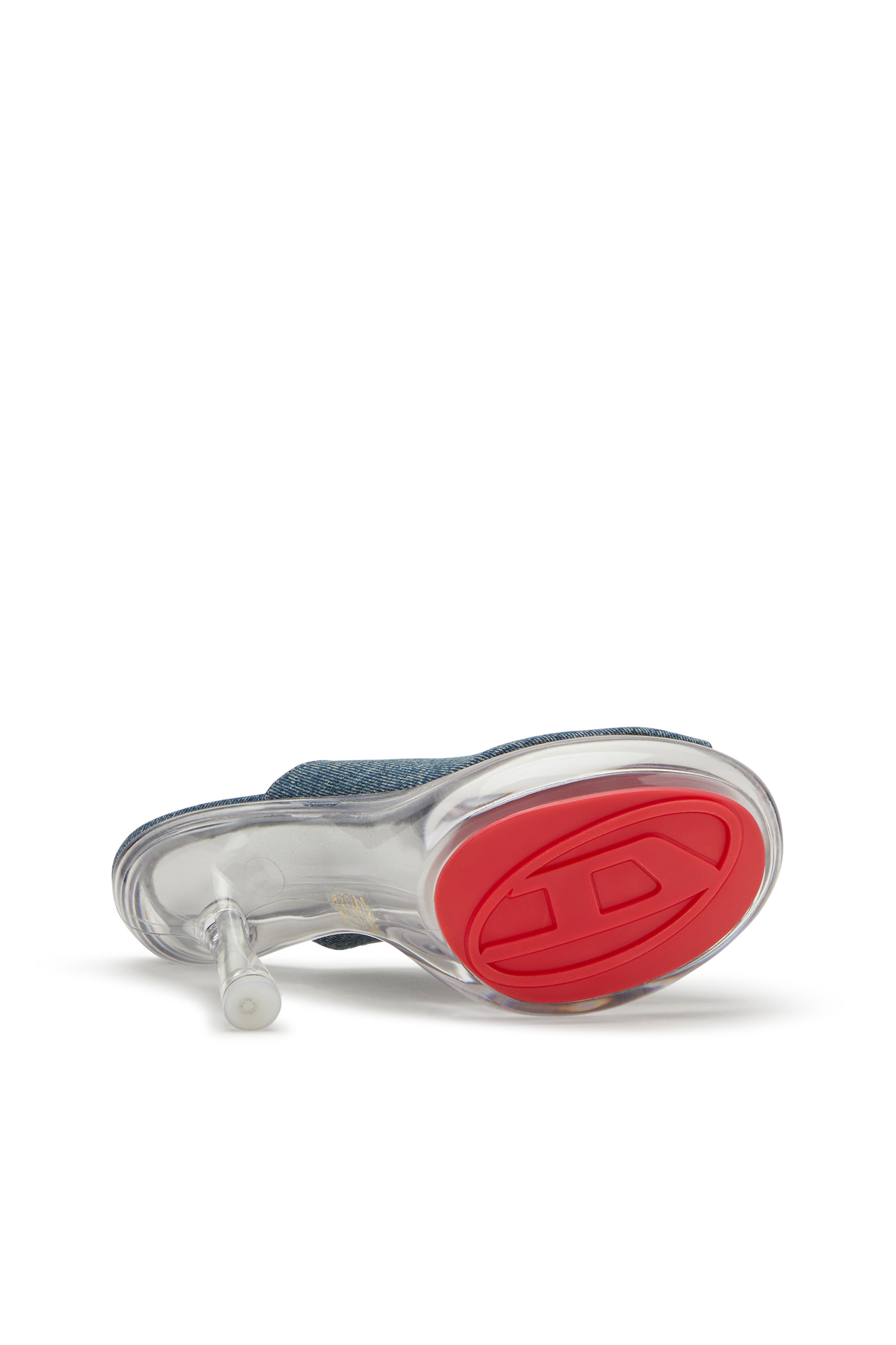 D-LAKE PLATFORM SDL, Blue Diesel - D-LAKE PLATFORM SDL, Woman's D-Lake-Platform mules in denim and plexiglass in Blue - 5