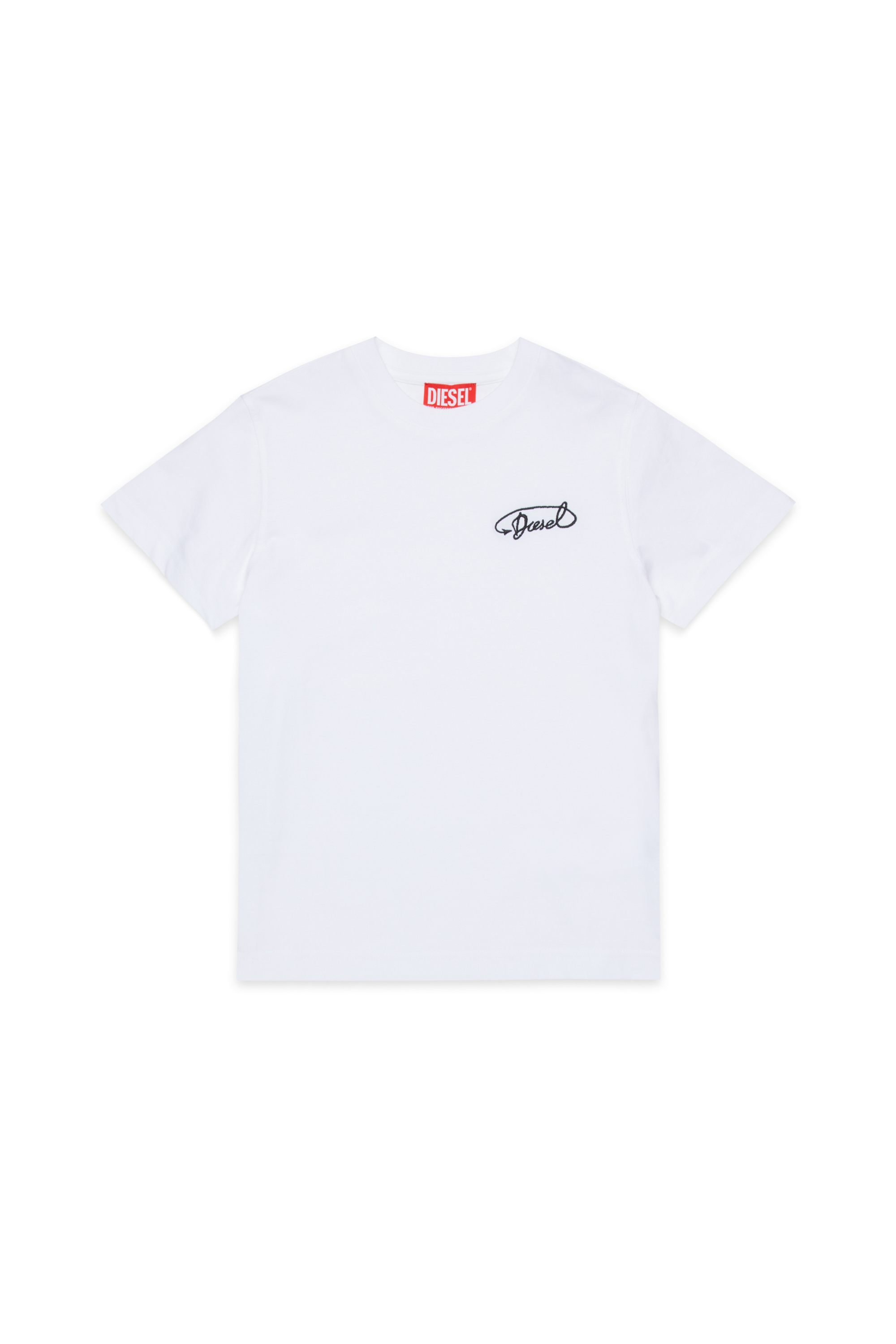 Diesel - TDIEGORL13, Man's Cotton t-shirt with embroidered logo in White - 1