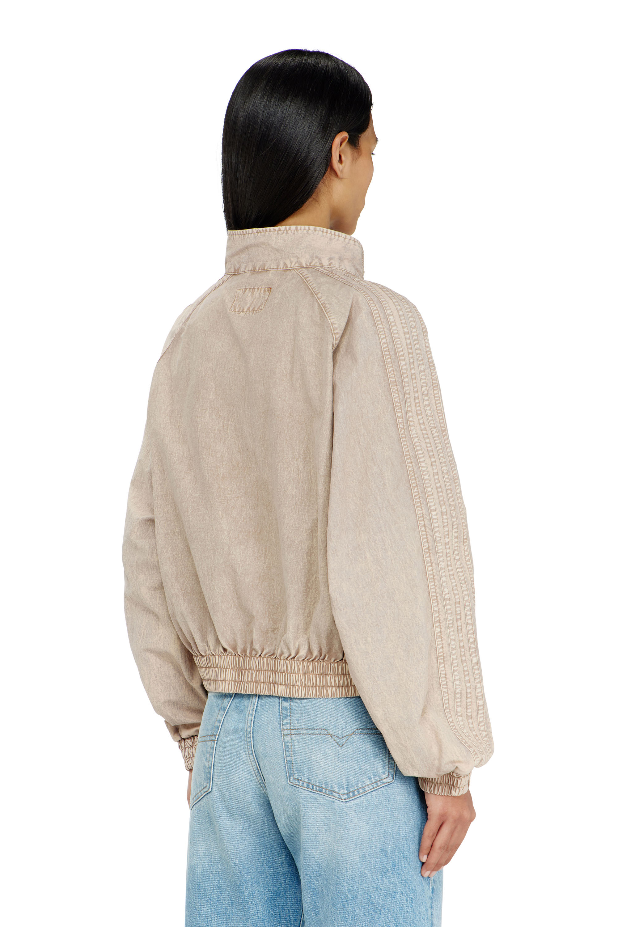 Diesel - G-ARDEN, Woman's Windbreaker in treated Taslan in Beige - 4
