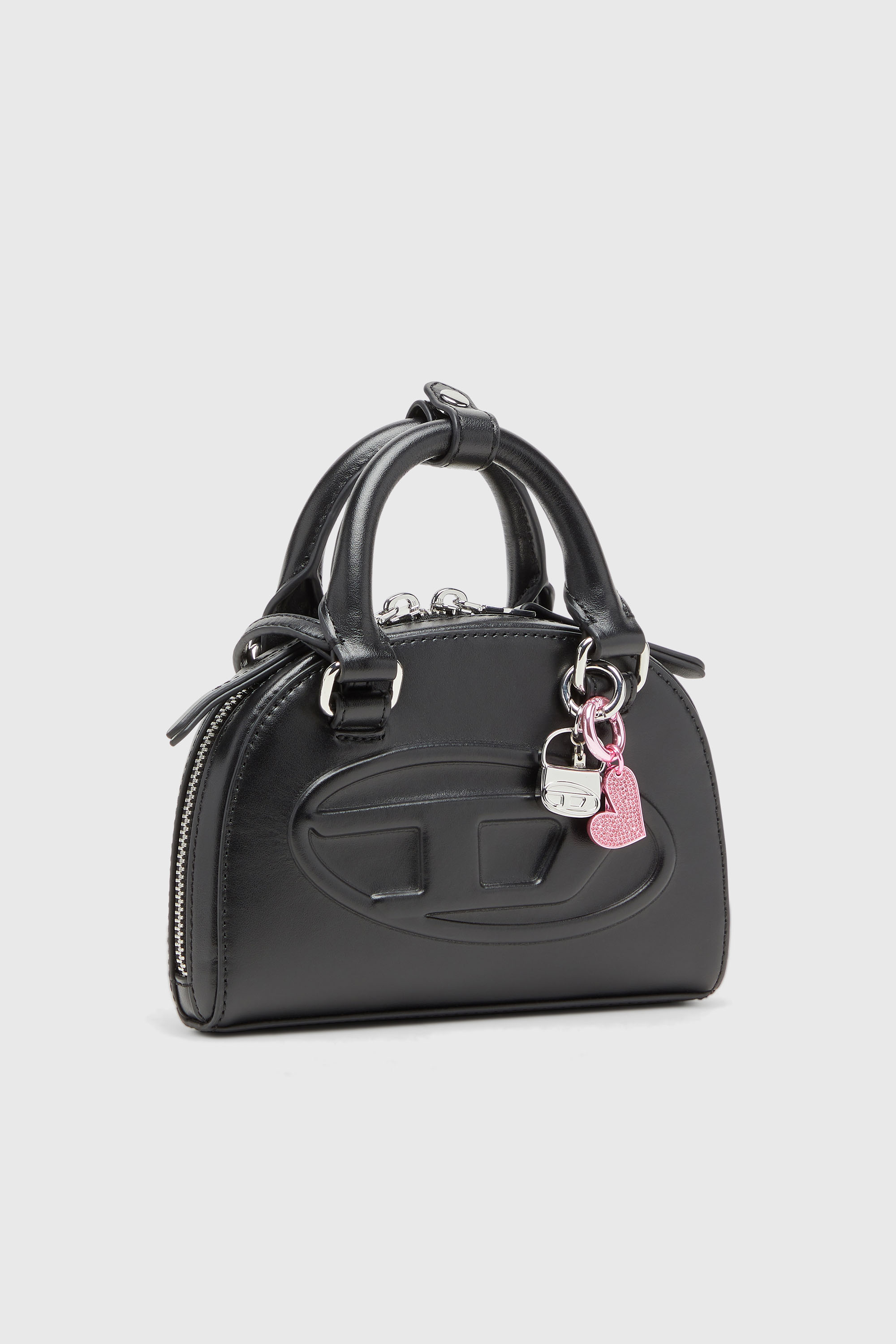 Diesel - 1DR DOME CROSSBODY XS, Woman's 1DR Dome-Slim bowling bag in nappa leather in Black - 2