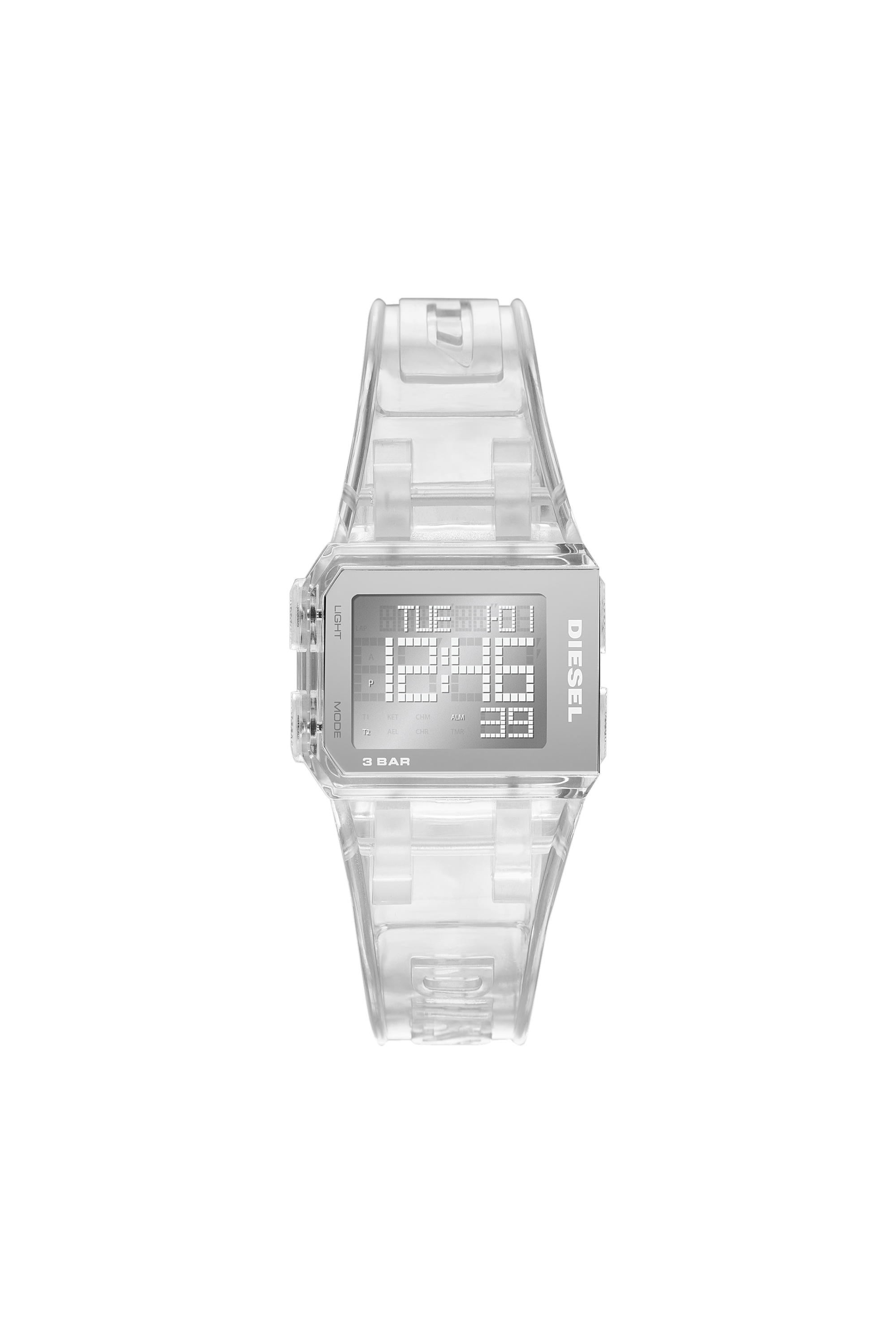 diesel watch transparent