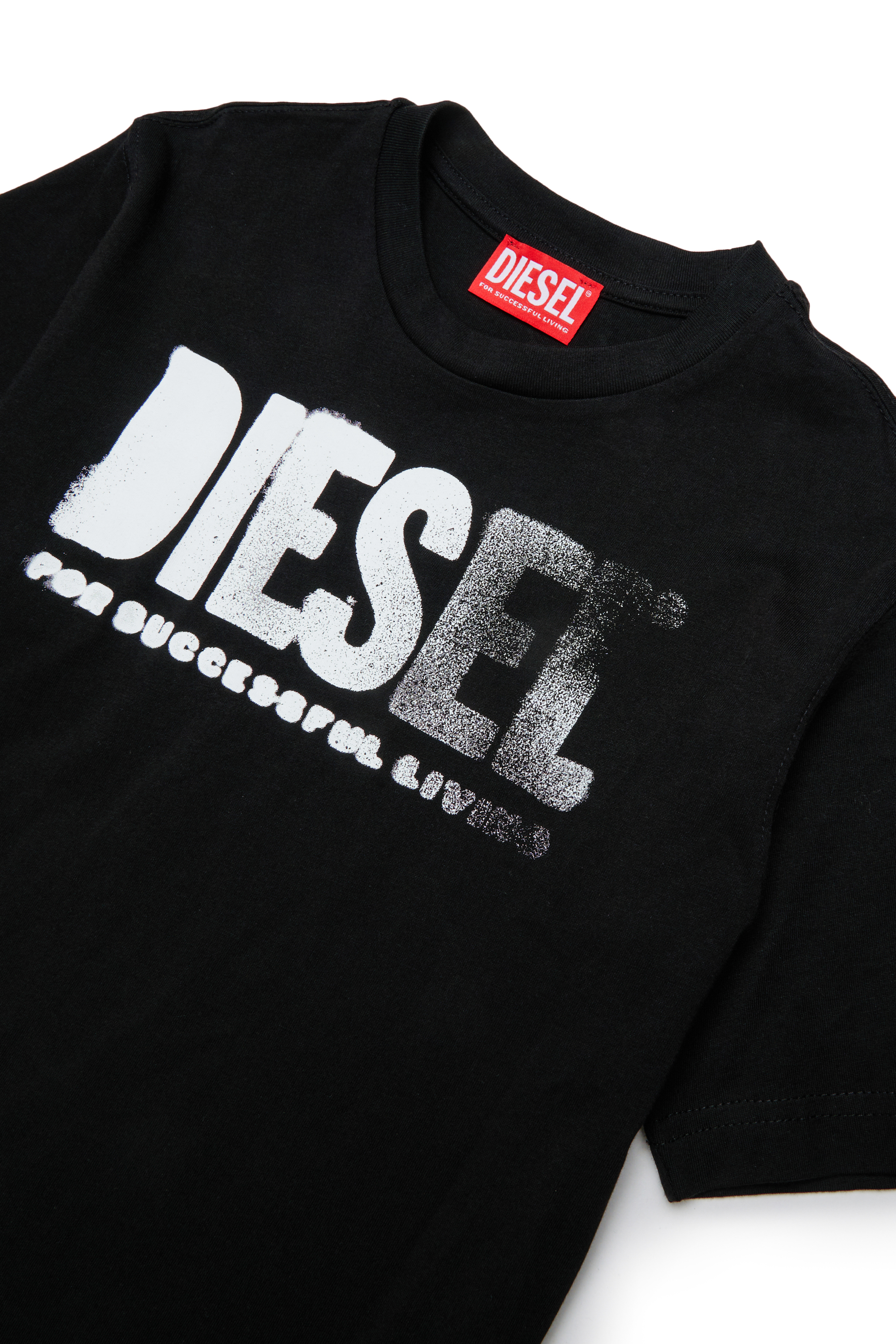 Diesel - THIDE OVER, Man's T-shirt with gradient print in Black - 3