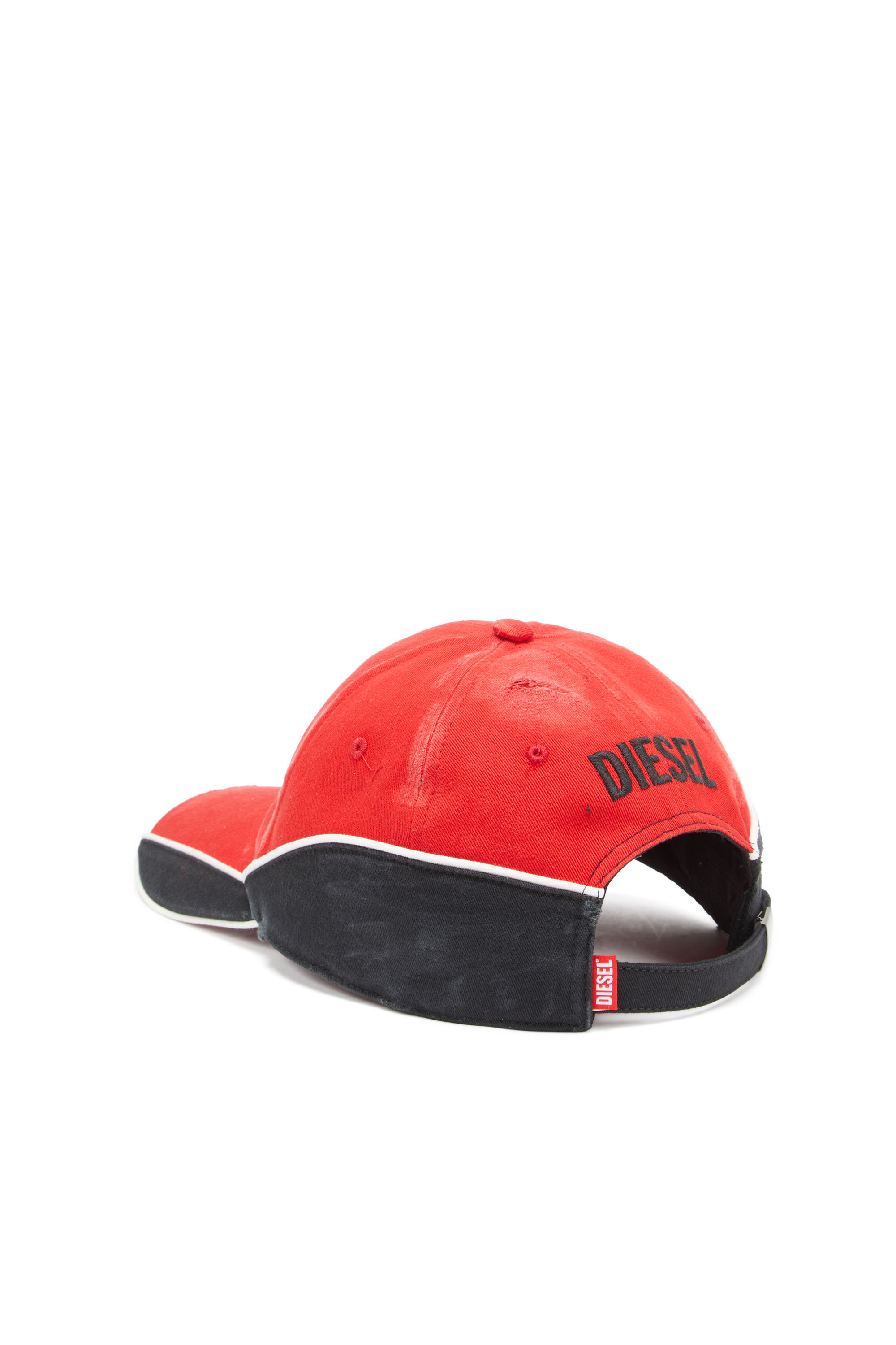 Diesel - C-DALE, Man Distressed colour-block baseball cap in Red - Image 2