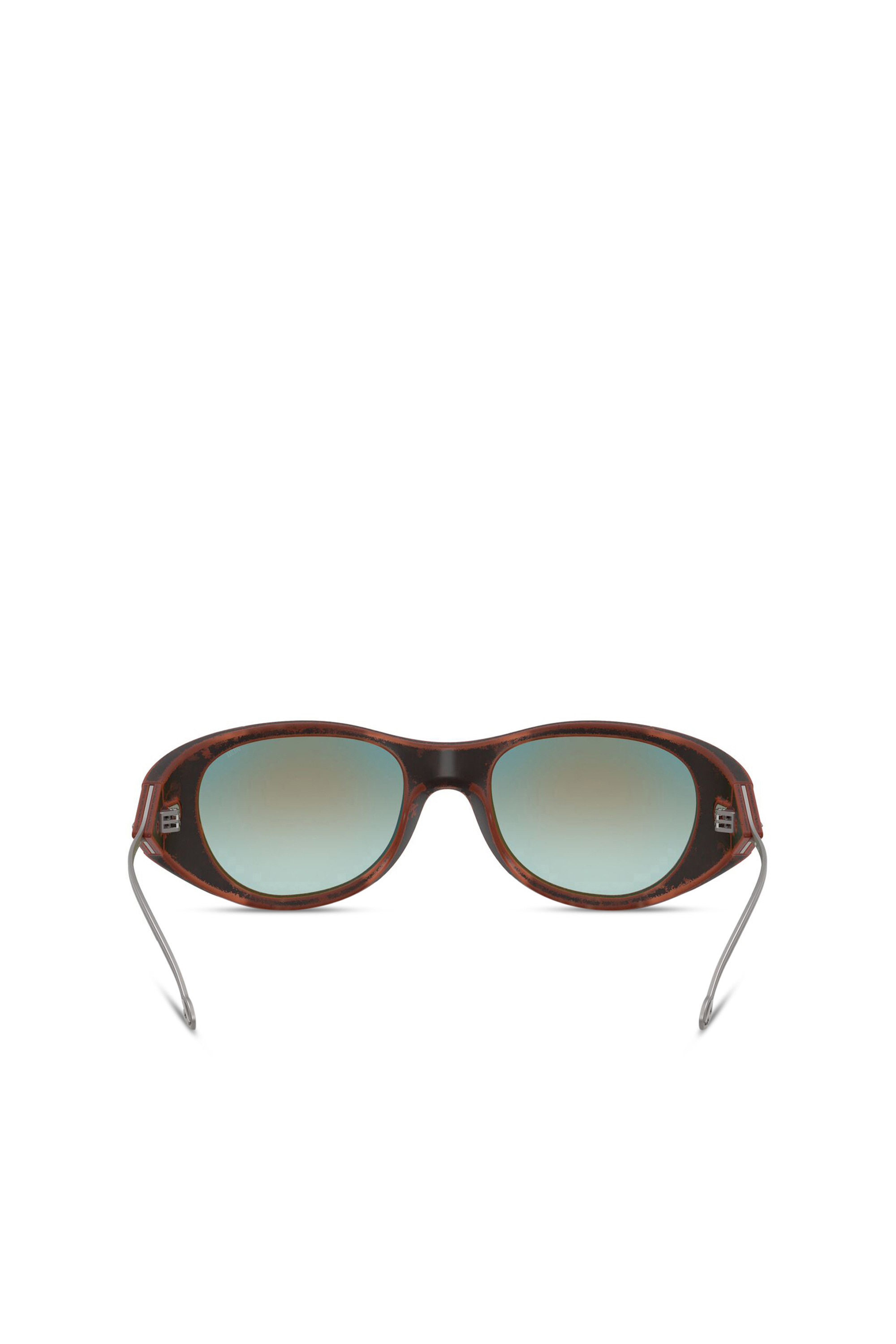 Diesel - 0DL3003, Unisex's Iconic oval sunglasses in Orange/Grey - 3