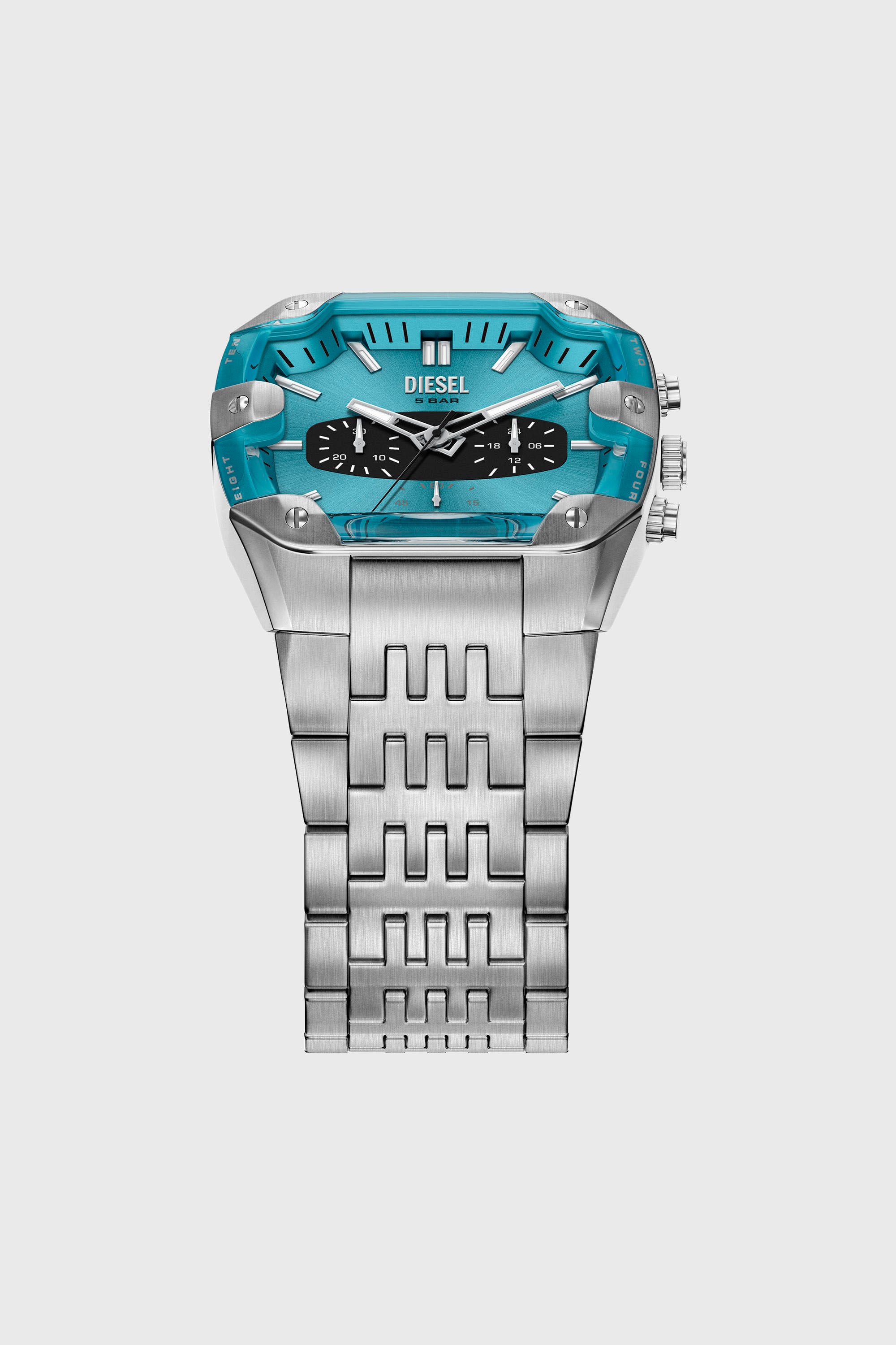 Diesel - DZ4725 WATCH, Man's Spiked cushion stainless steel watch in Silver - 4
