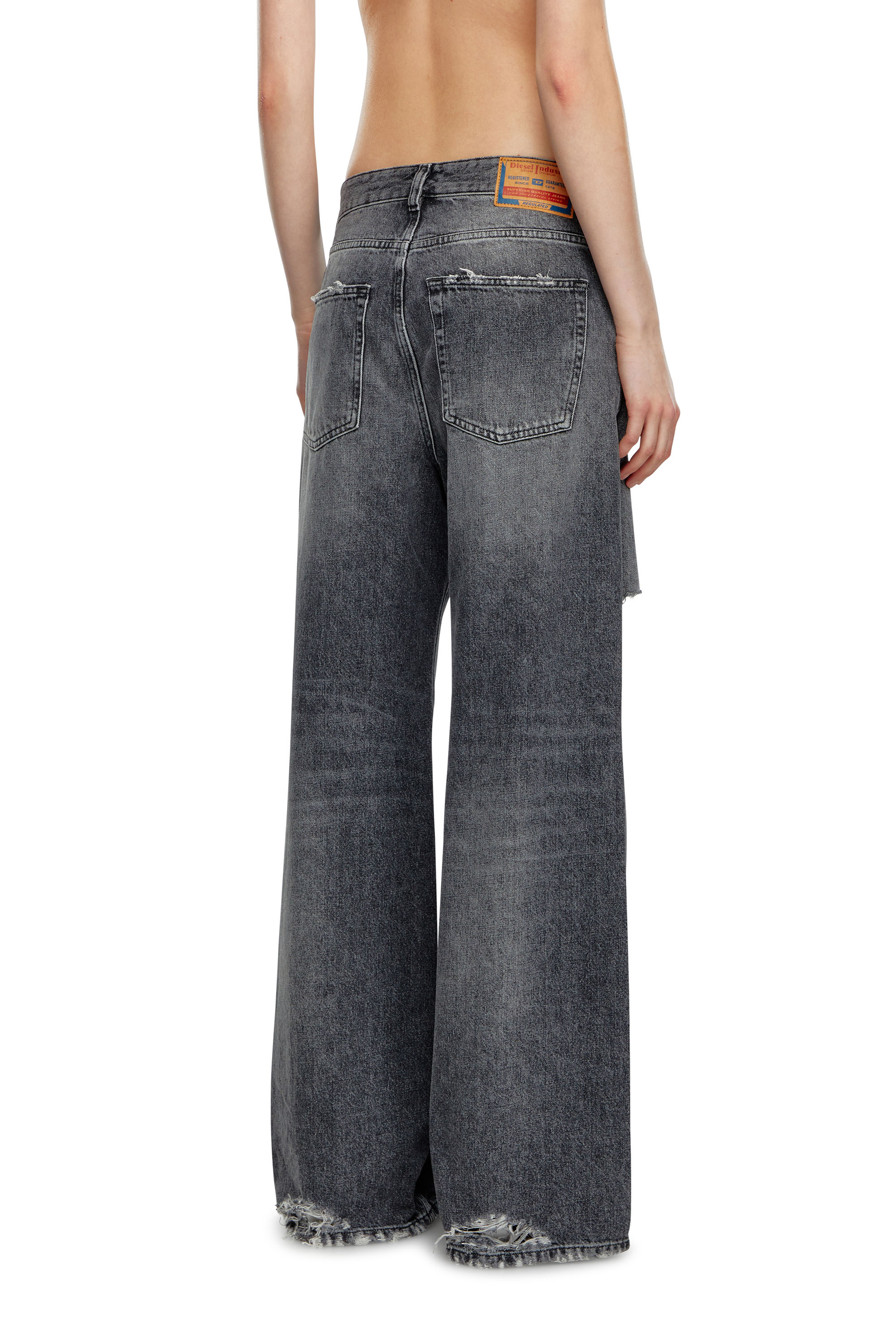 Diesel - Woman Straight Jeans 1996 D-Sire 007X4, Black/Dark grey - Image 1