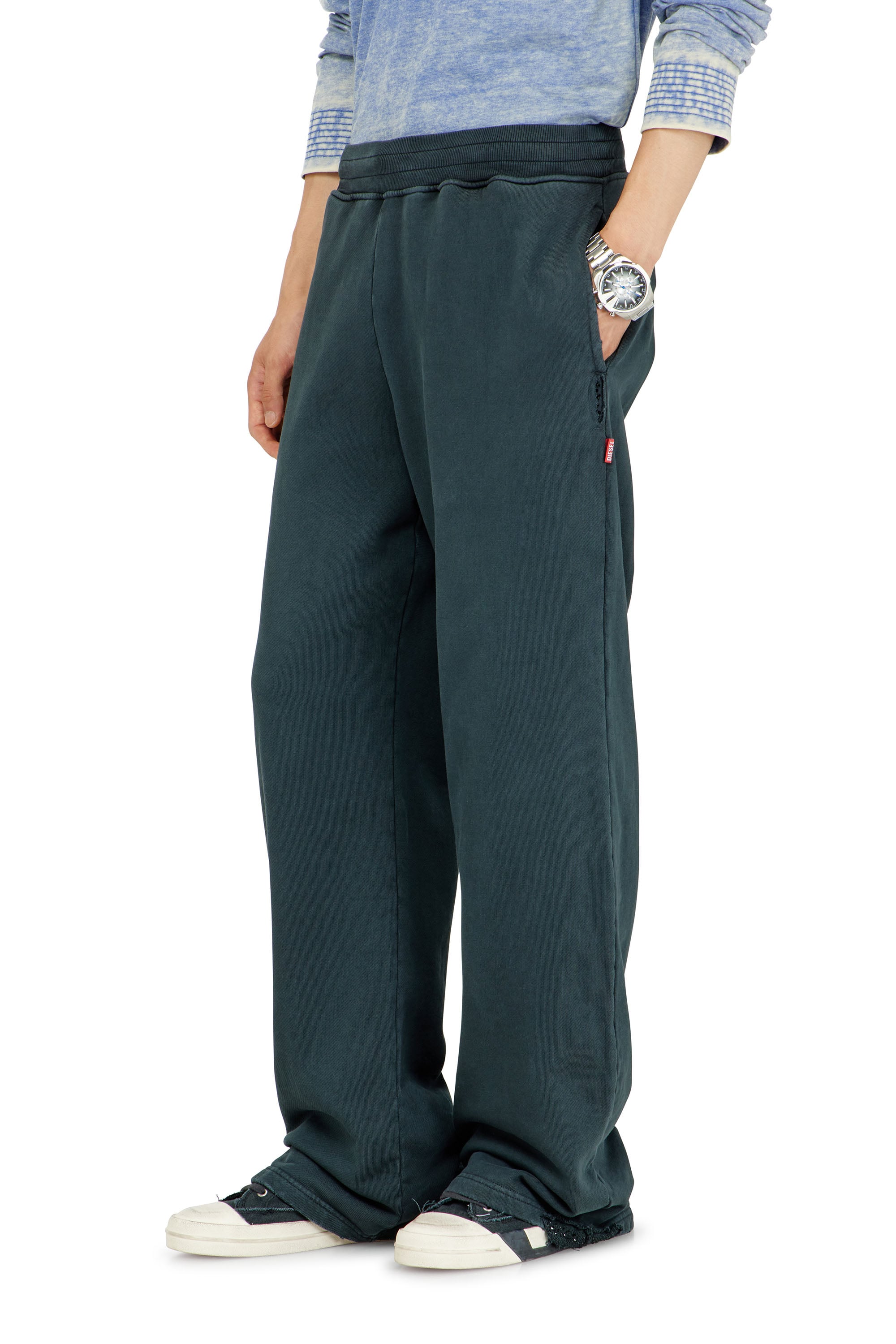 Diesel - P-MARTAINS-CRYSTALS, Man's Distressed sweatpants with crystal details in null - 2