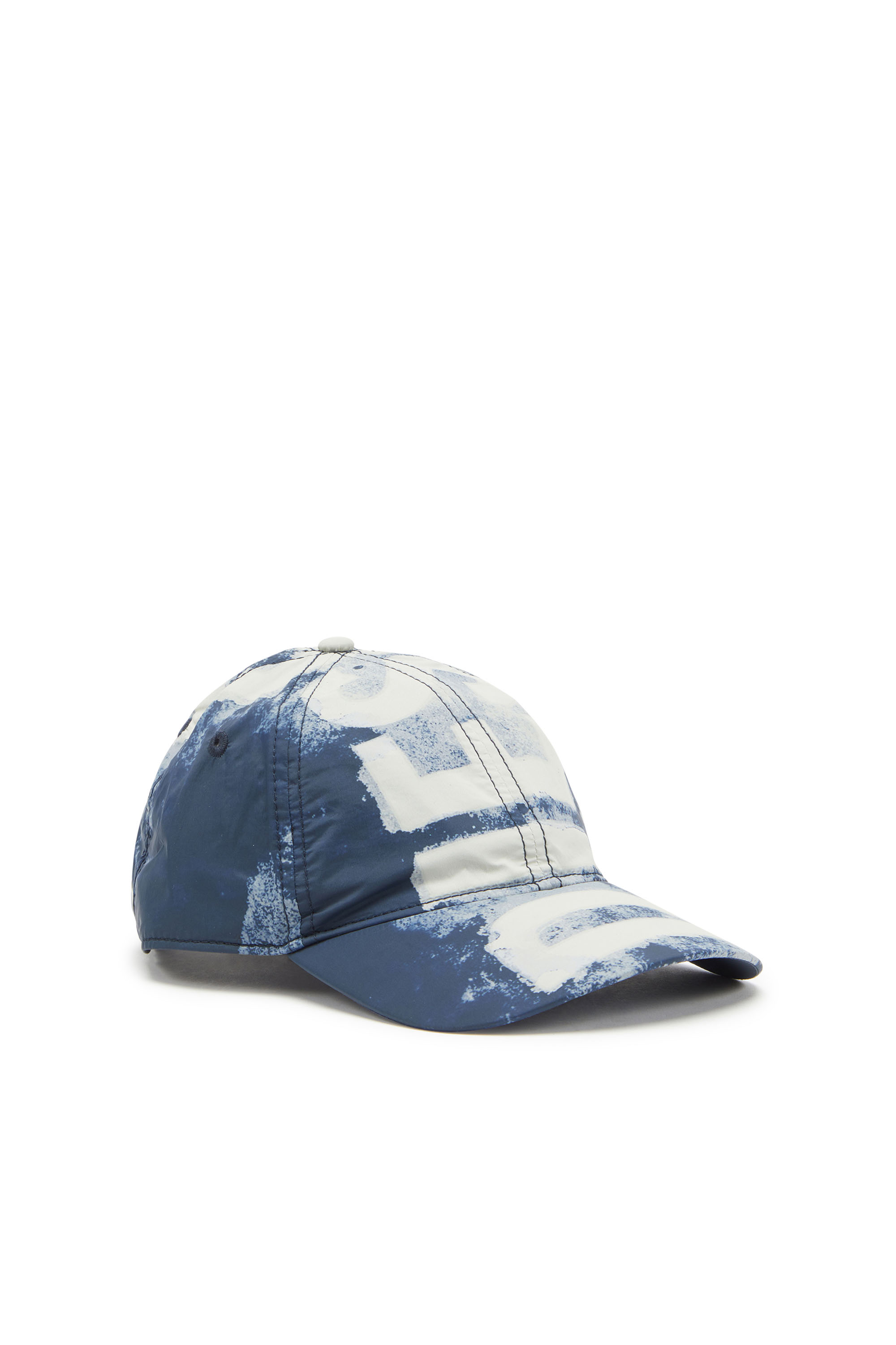 Diesel - C-EWAN-NY, Man Nylon baseball cap with Super Logo in Blue - Image 1