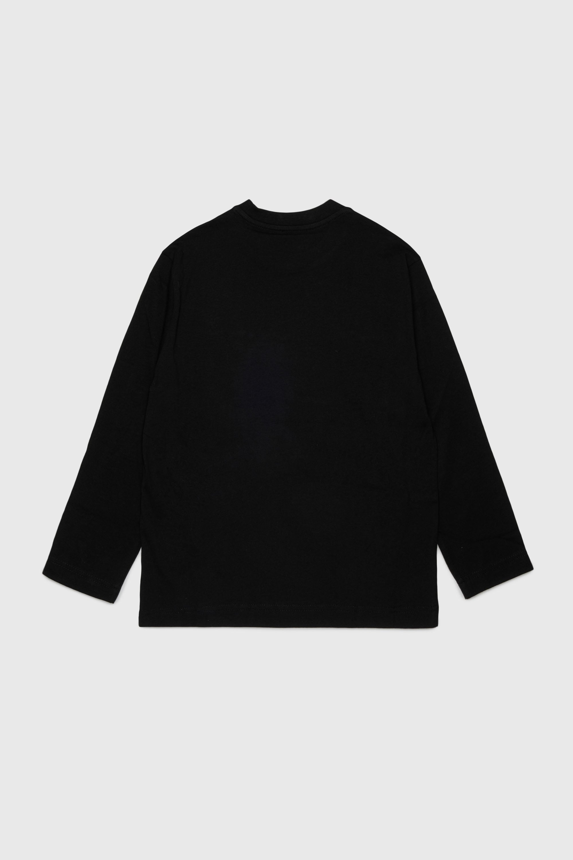 Diesel - TLODIMLS OVER, Man's Long-sleeve T-shirt with Diesel Industry print in Black - 2
