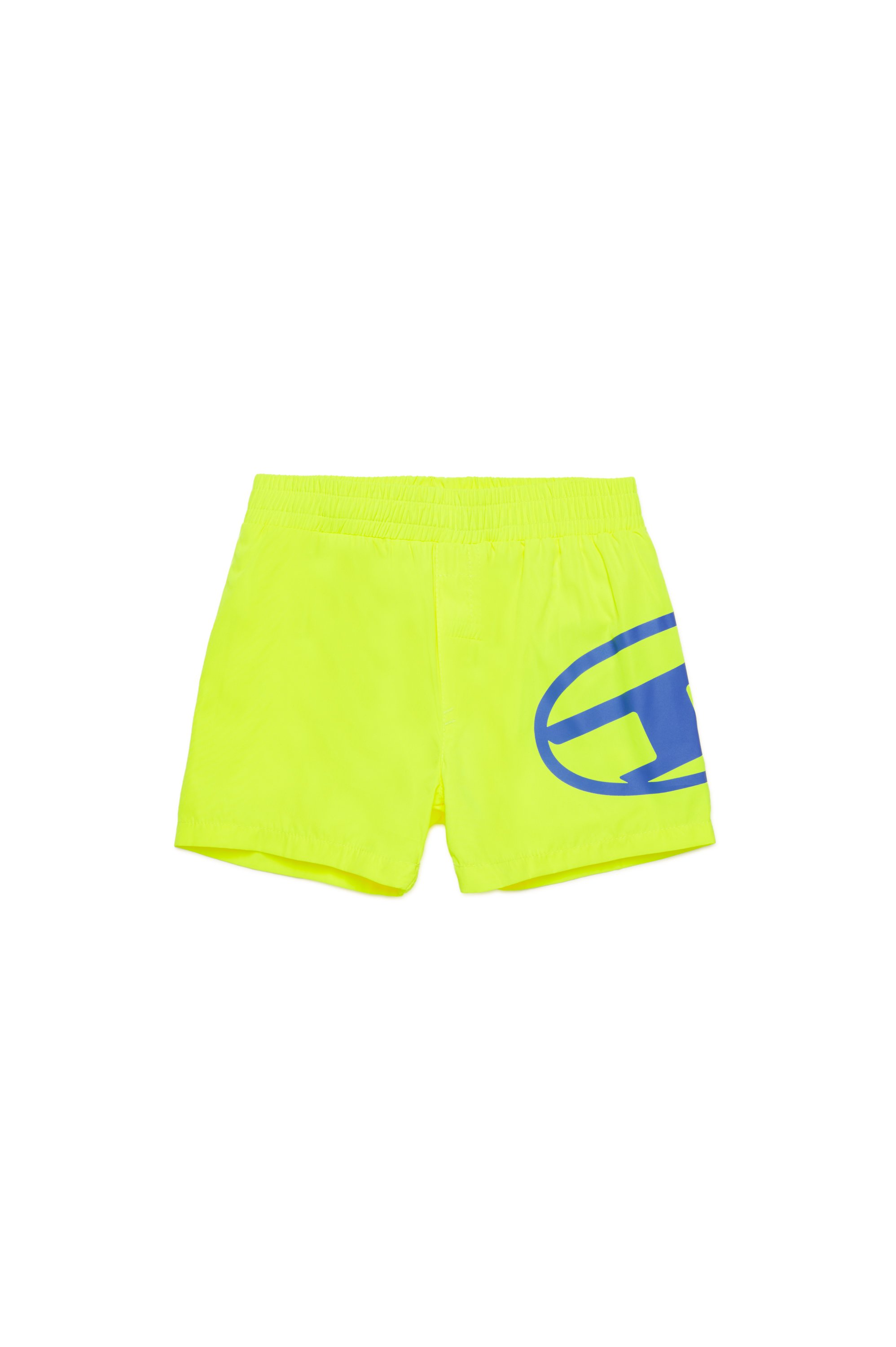 Diesel - MRULB, Man's Swim shorts with Oval D print in Yellow Fluo - 1