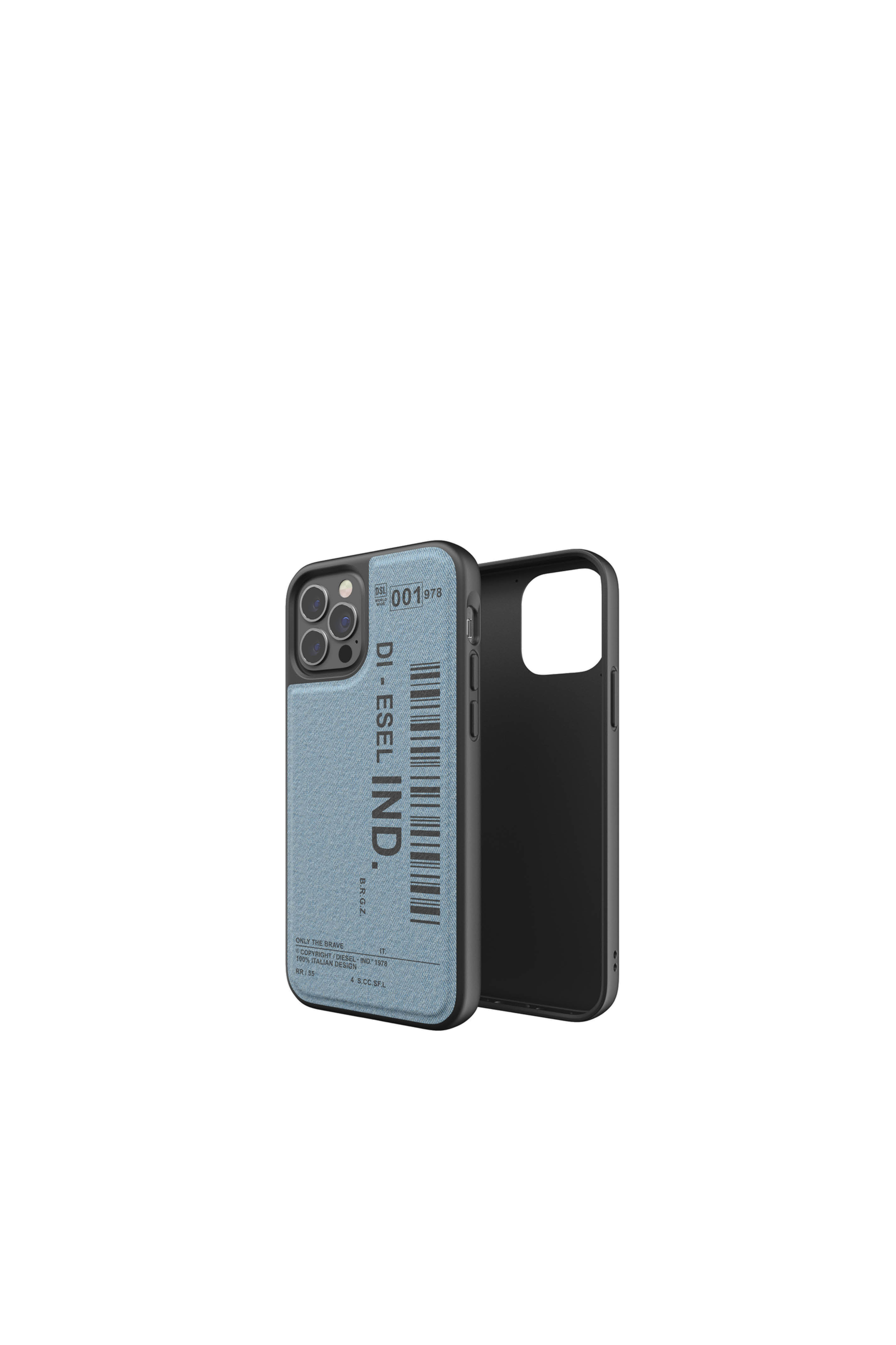 Diesel - 42543 STANDARD CASE, Unisex's Moulded Case Denim for iPhone 12/12 Pro in Blue - 1