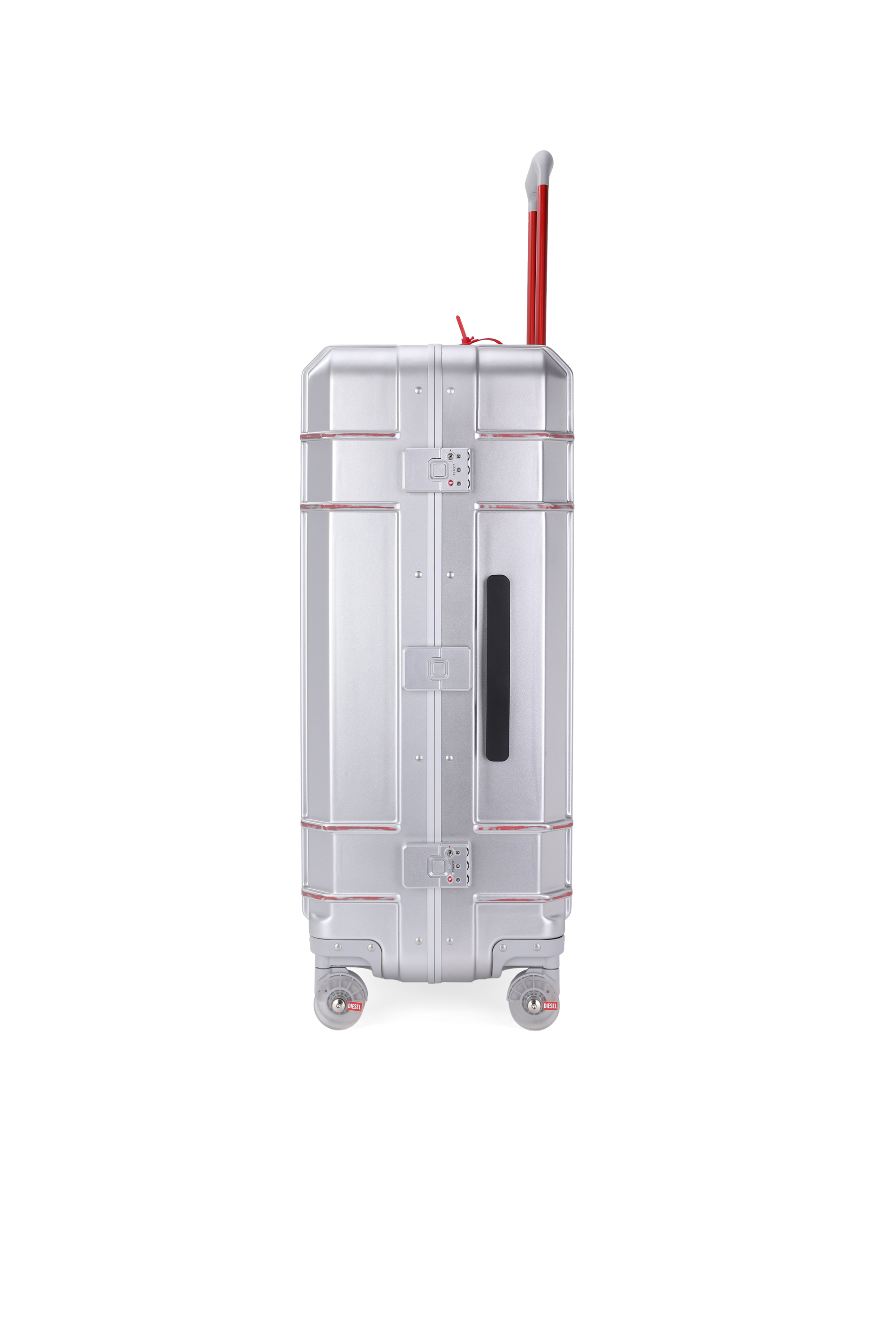 Diesel - DIESEL PC STRONG IMAGE TROLLEY- DSL003, Unisex's Rugged carry‑on suitcase 28" in Silver - 3