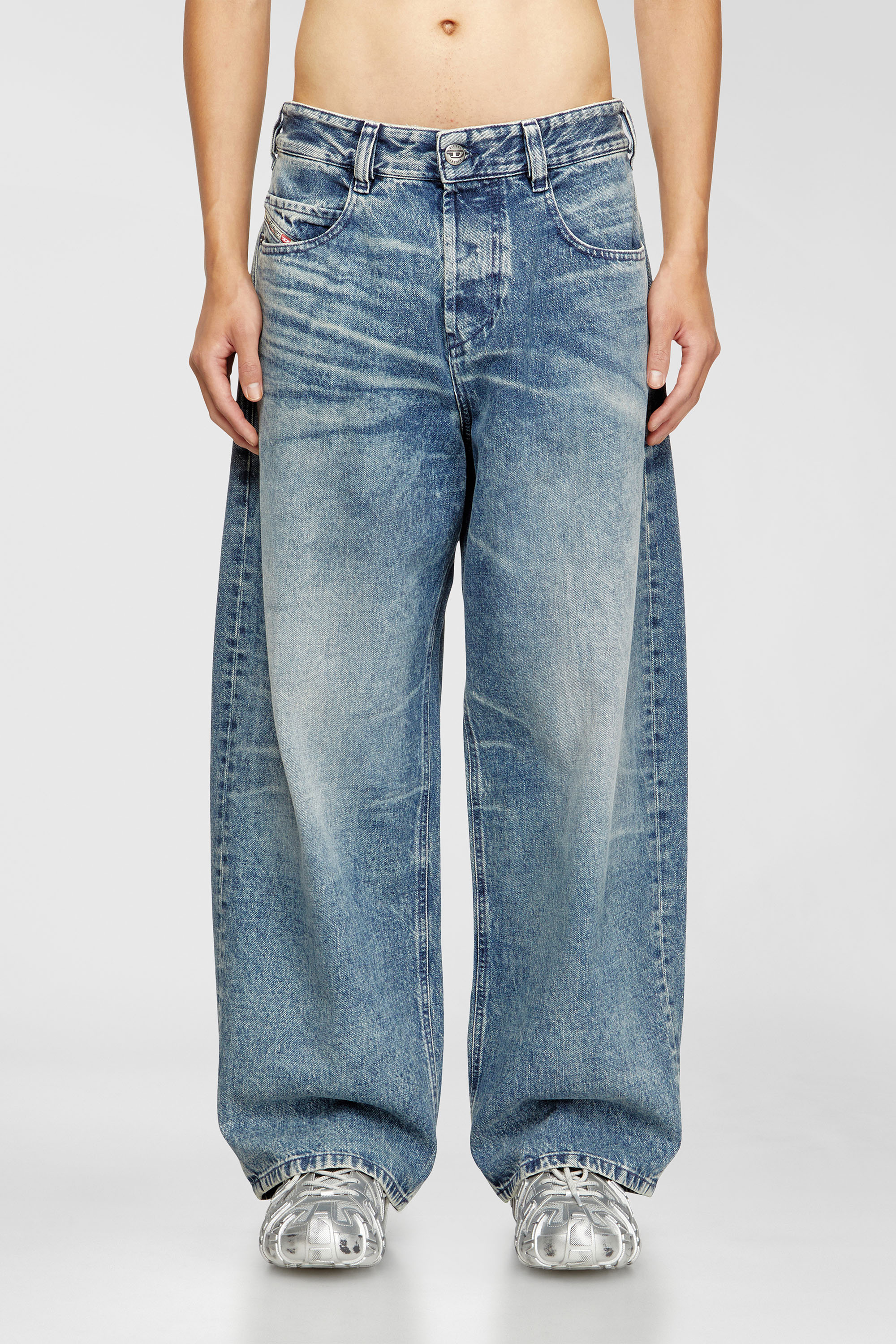 Diesel - Unisex's Relaxed Jeans 1997 D-Enim 007DA, Light Blue - 2