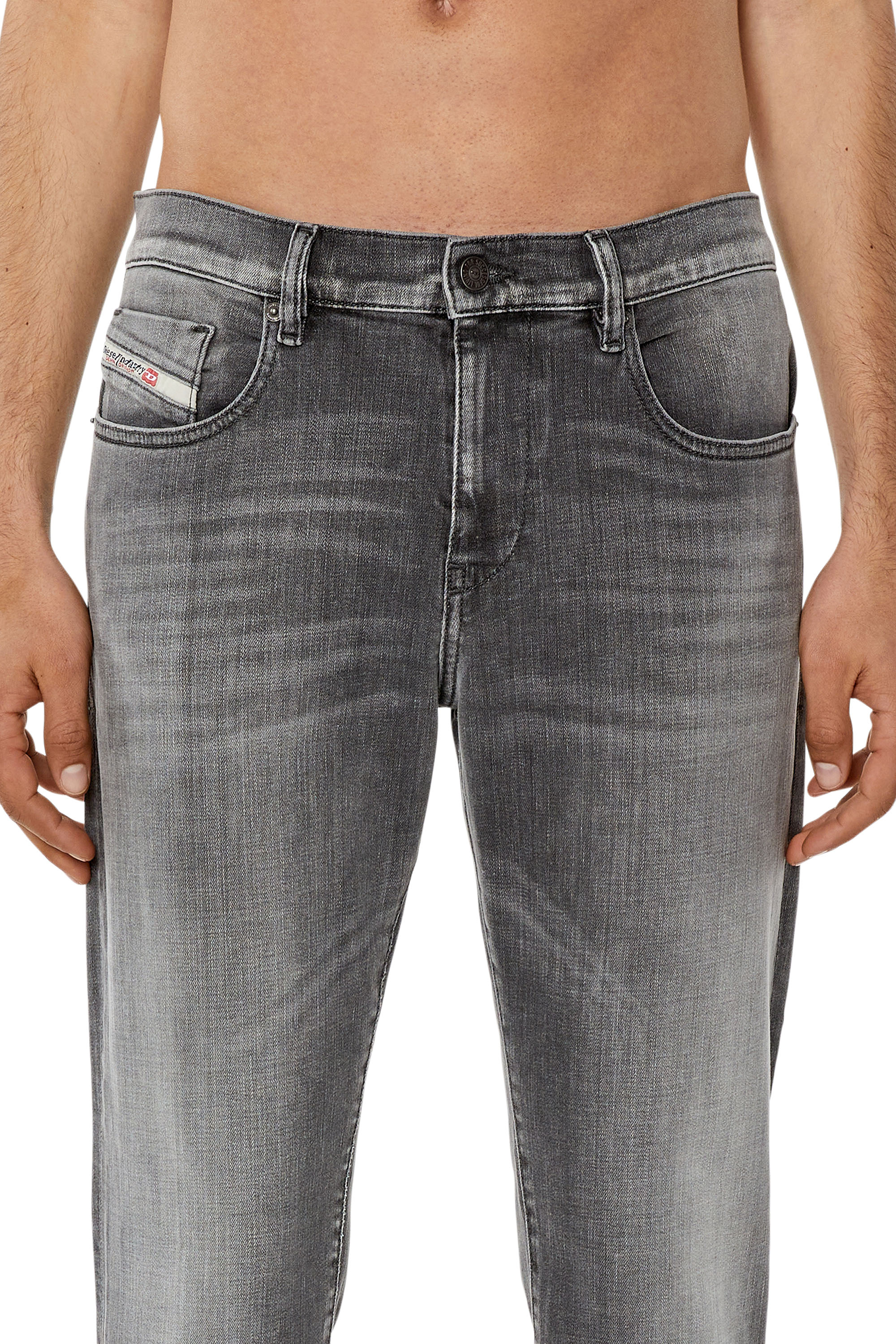 Diesel - 2019 D-Strukt 09F91 Slim Jeans, Grey - Image 3