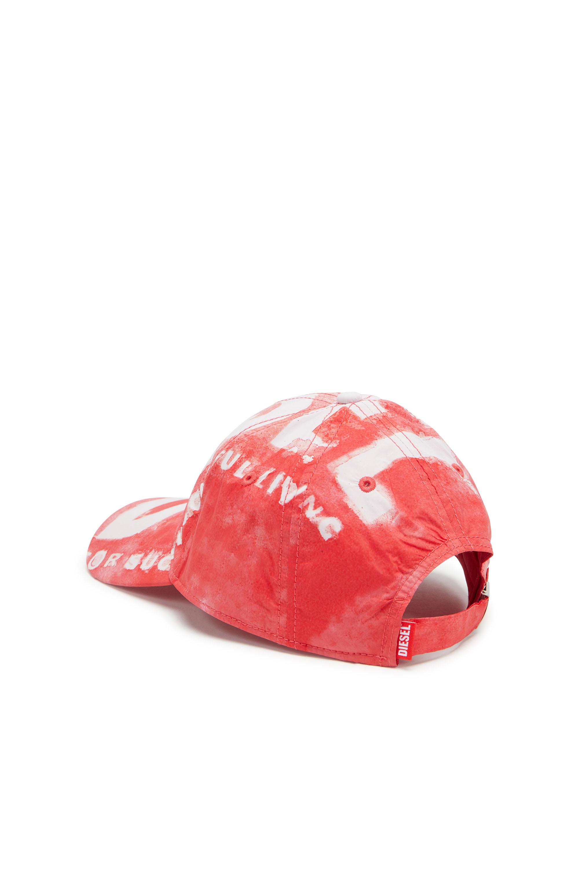 Diesel - C-EWAN-NY, Man Nylon baseball cap with Super Logo in Red - Image 2