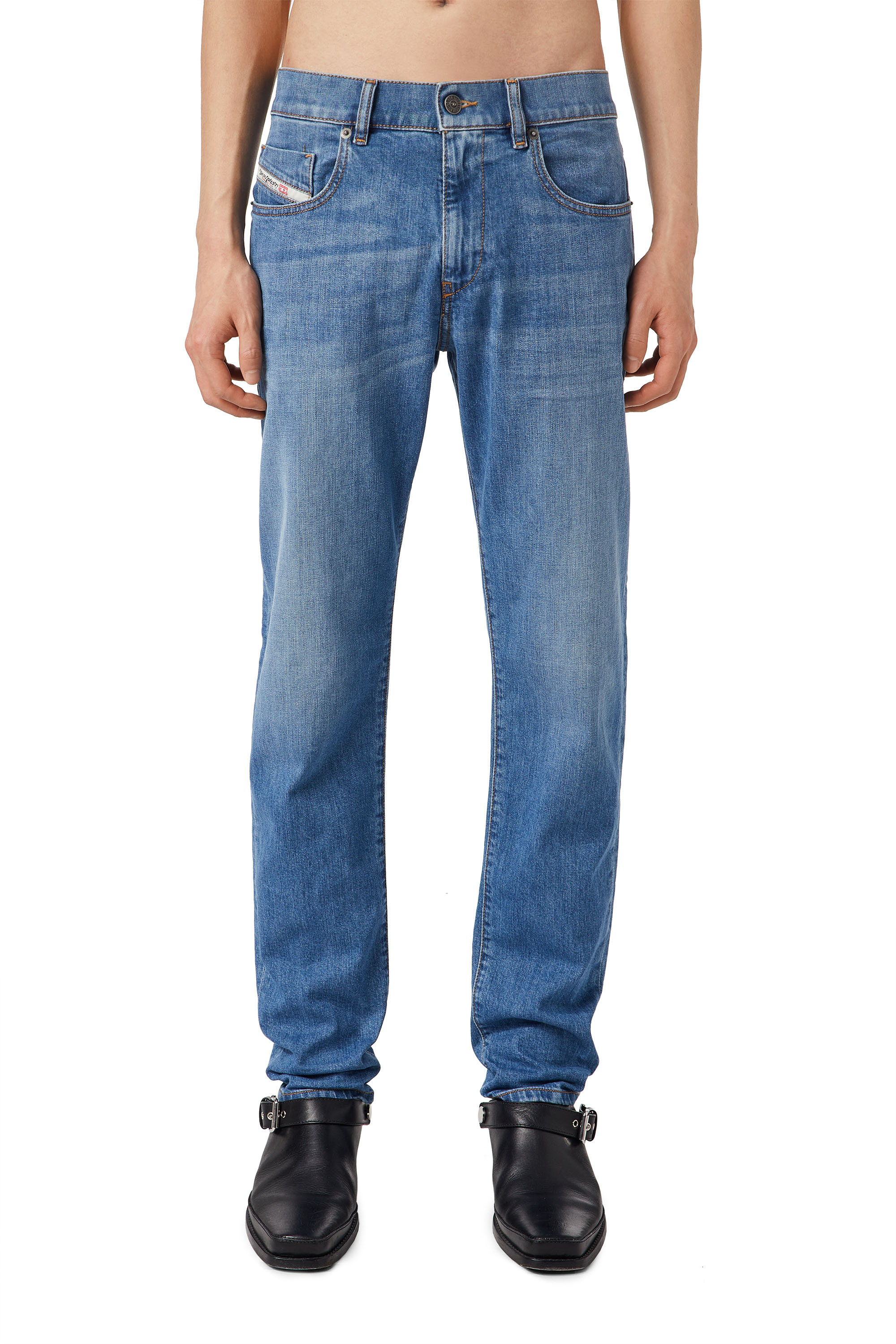 Diesel - 2019 D-Strukt 0EHAJ Slim Jeans, Medium blue - Image 1