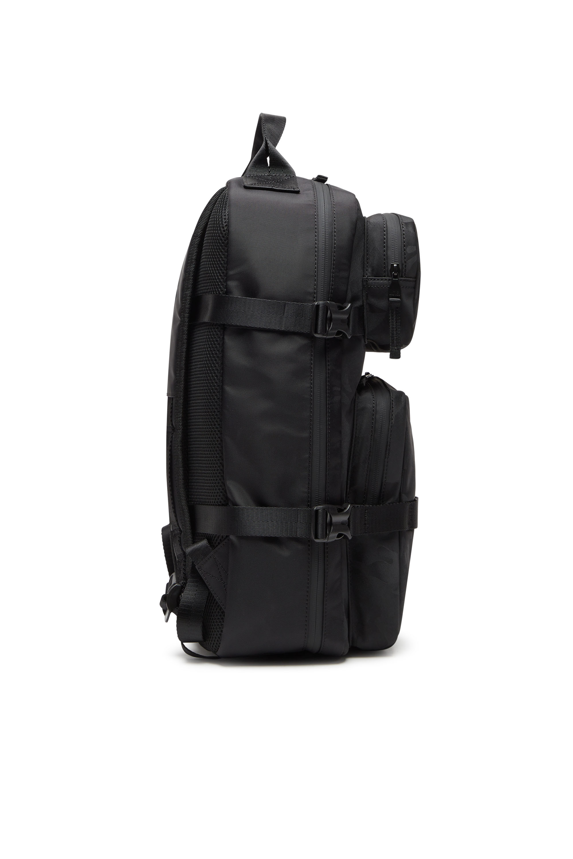 Diesel - DSRT BACKPACK, Man's Dsrt-Utility backpack in printed nylon in Black - 4