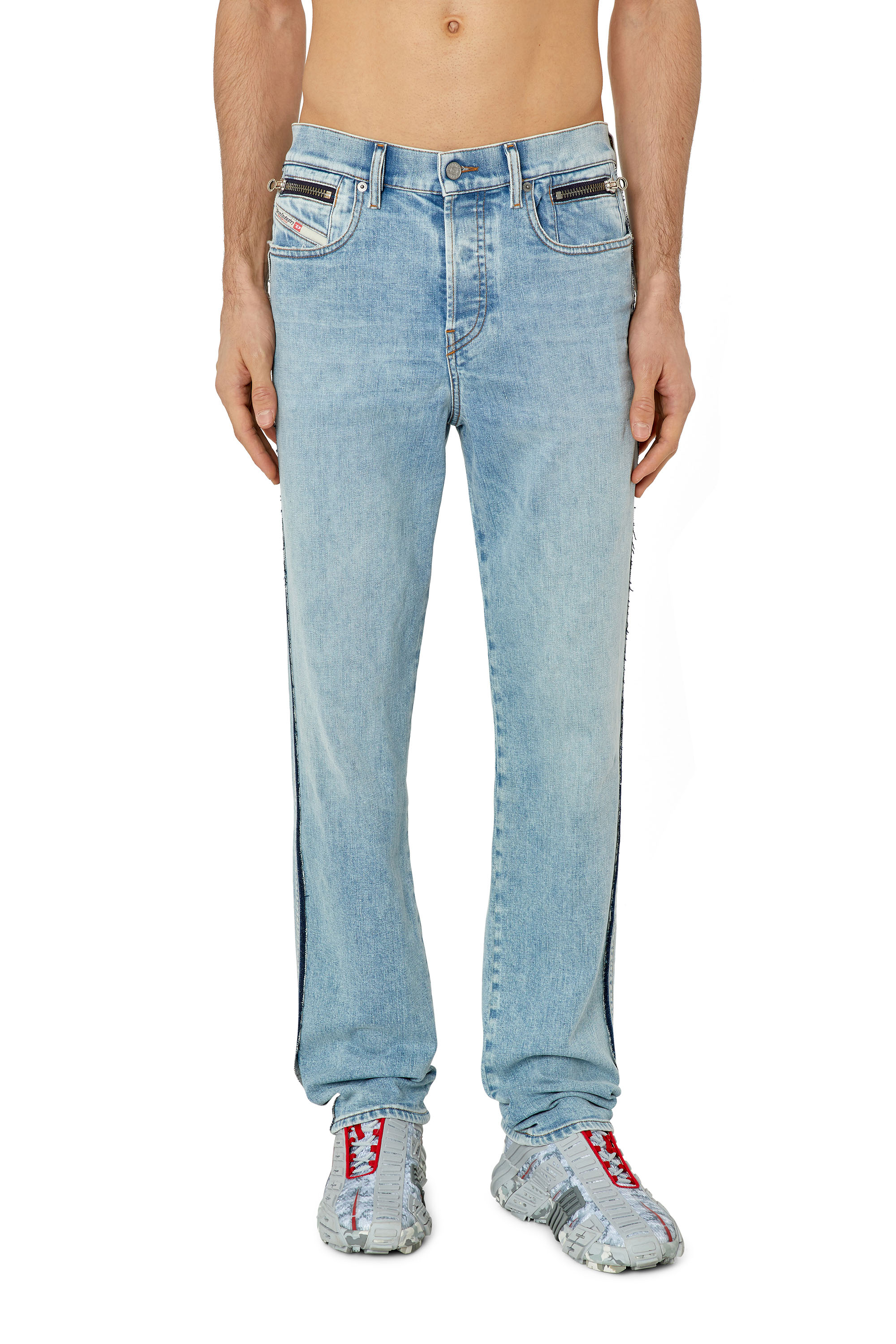 Diesel - 2020 D-Viker 09F41 Straight Jeans, Light Blue - Image 2