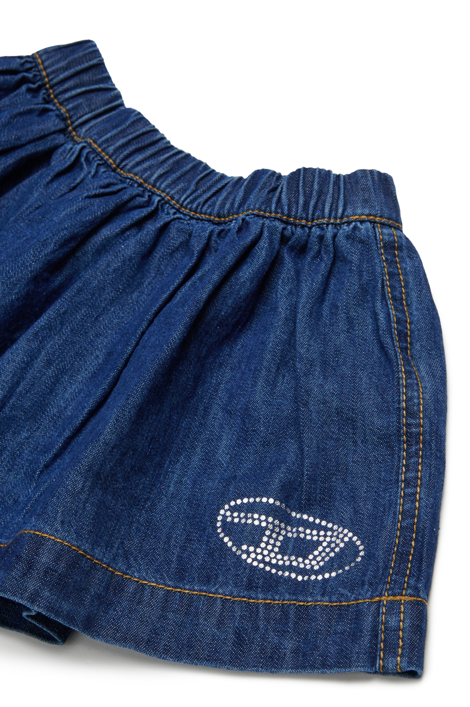 Diesel - GIPYB, Woman Denim skirt with crystal Oval D logo in Blue - Image 3