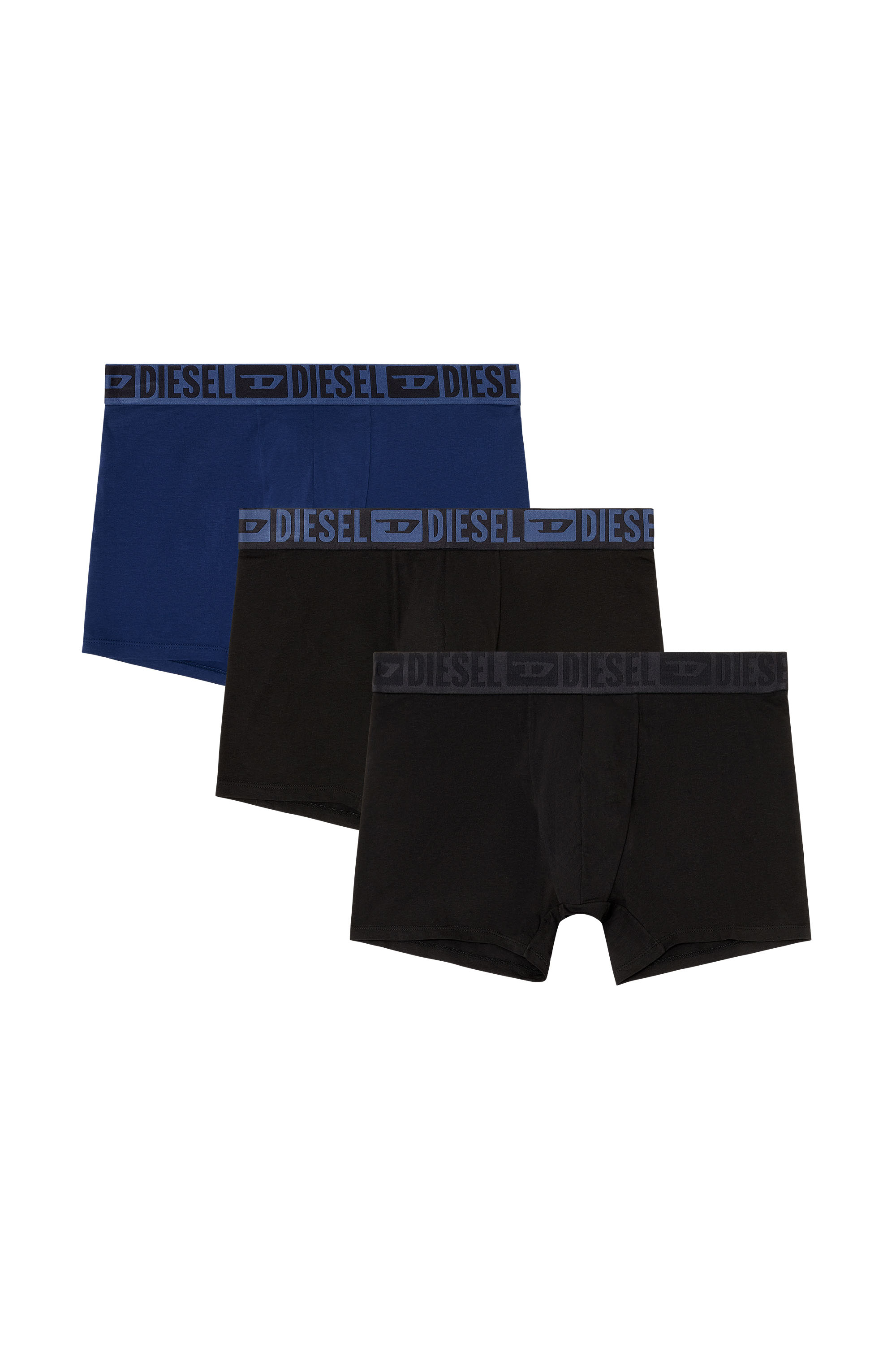 Diesel - SEBASTIAN-D-CORE-3PACK, Man's Three-pack boxer briefs in stretch cotton in Black/Blue - 1