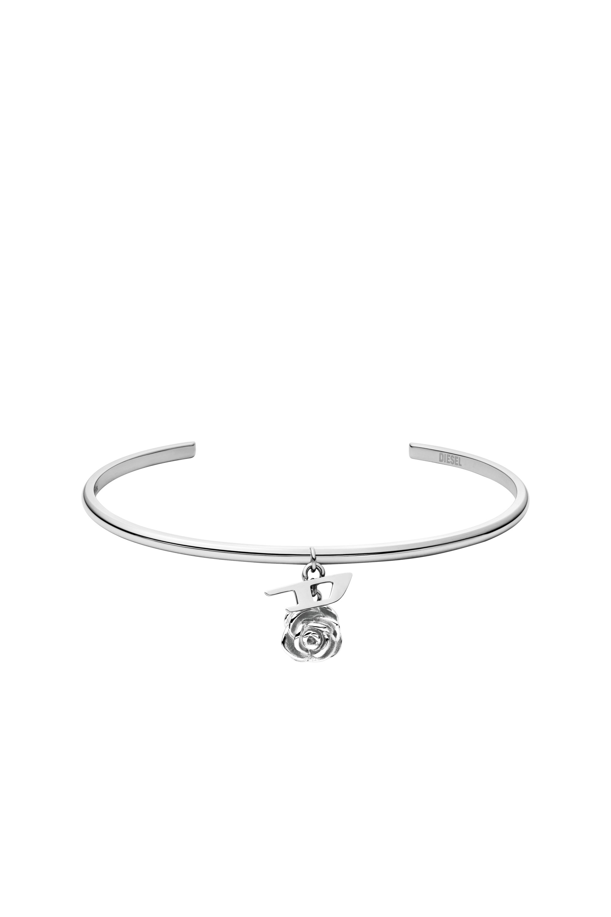 Diesel - DX1620040 JEWELLERY, Unisex's Stainless steel cuff charm bracelet in Silver - 1