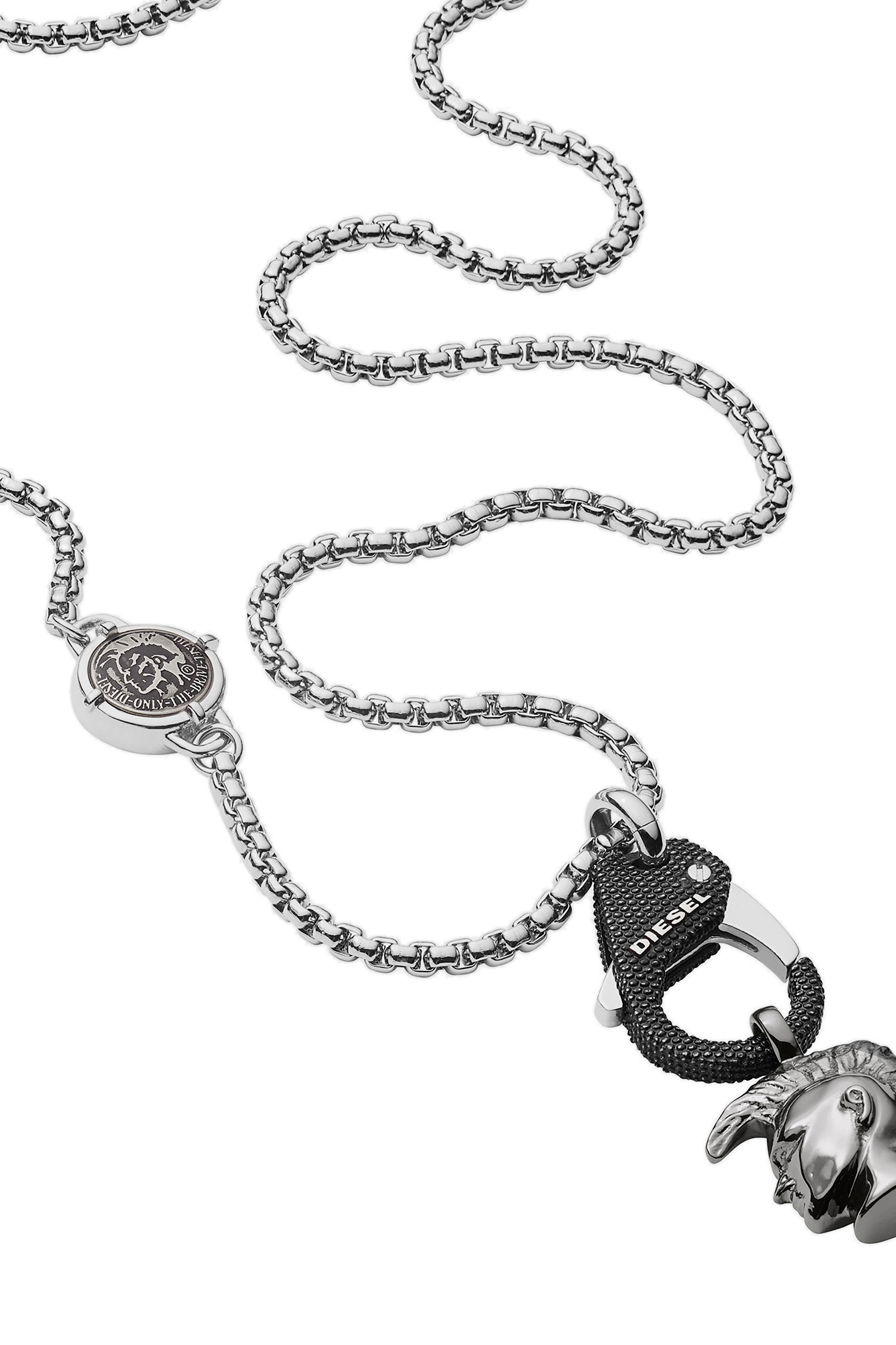 DX1148, Silver/Black - Necklaces