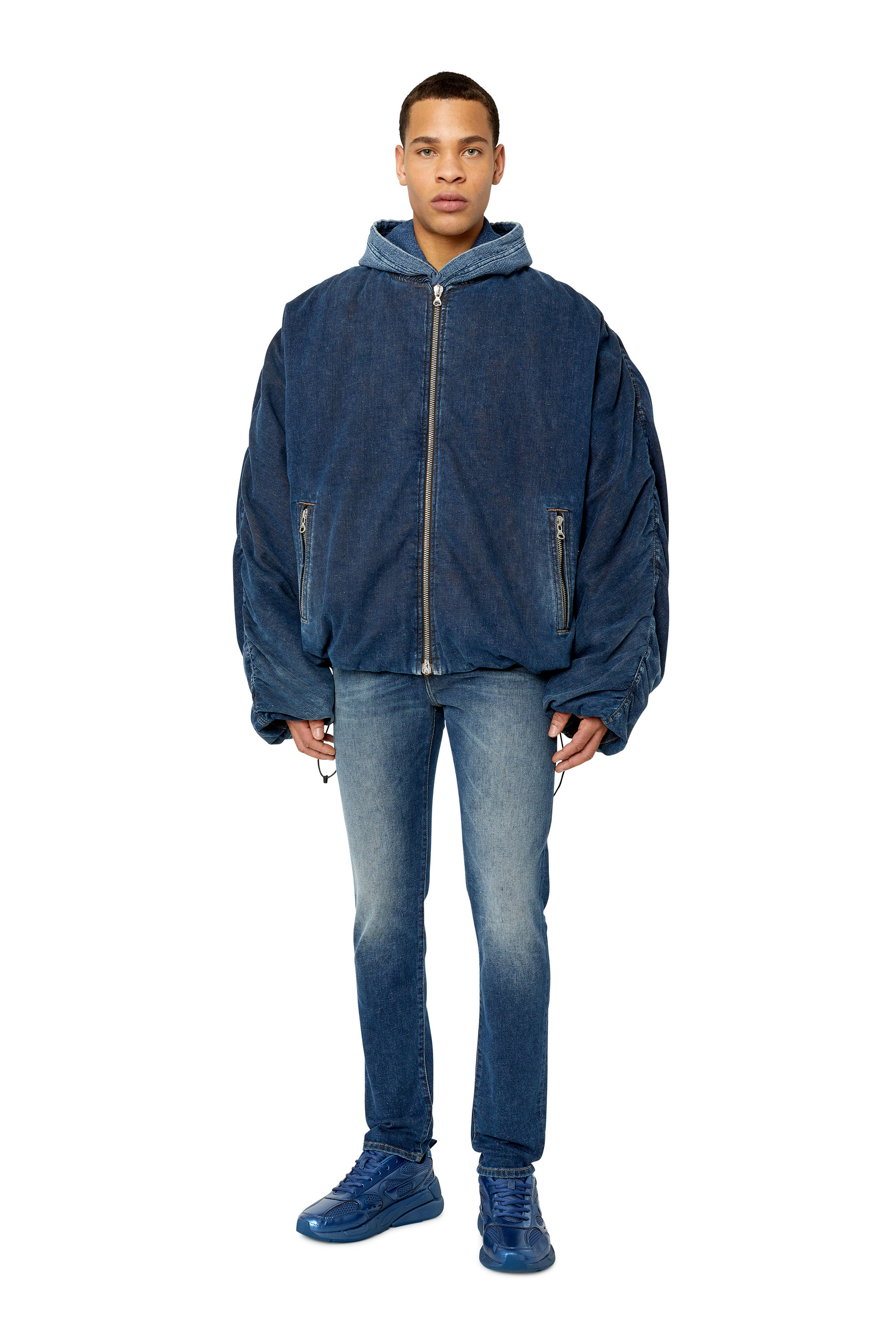 Diesel - 2019 D-Strukt 09F39 Slim Jeans, Dark Blue - Image 5
