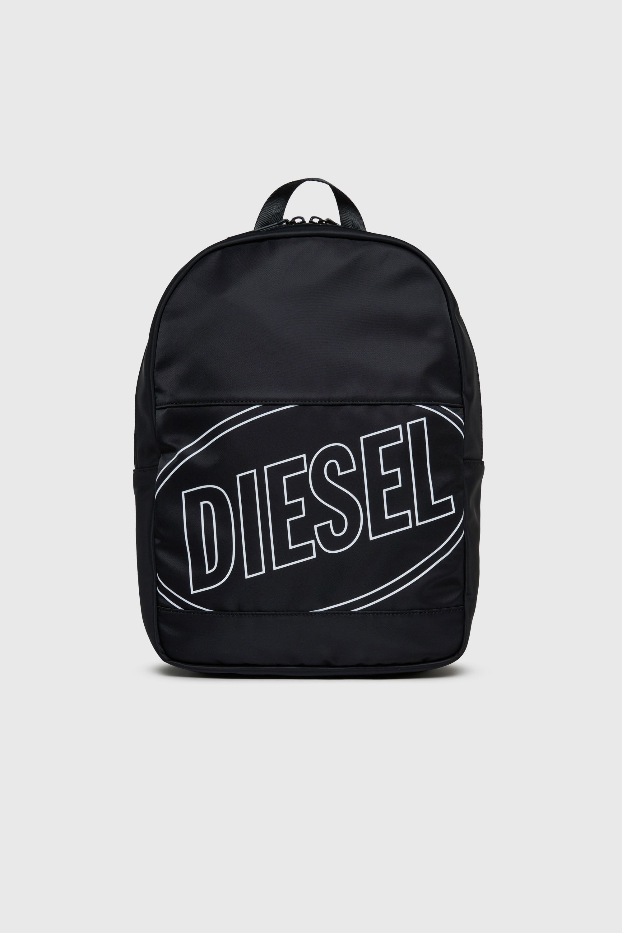 Diesel - WCIRCLE, Man's WCIRCLE - Nylon backpack with logo print in Black - 1