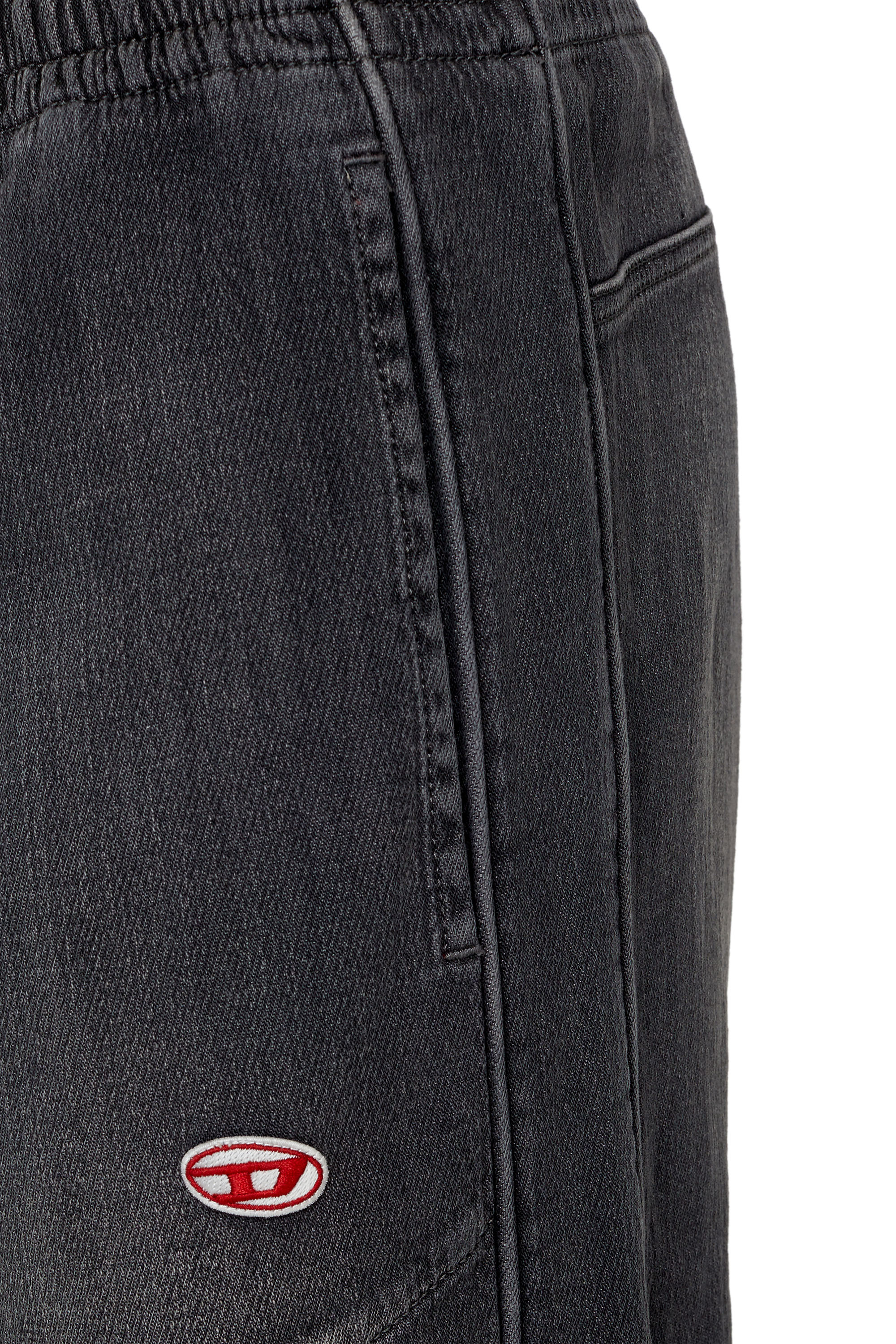Diesel - Straight D-Martians Track Denim 09E30, Black/Dark grey - Image 4