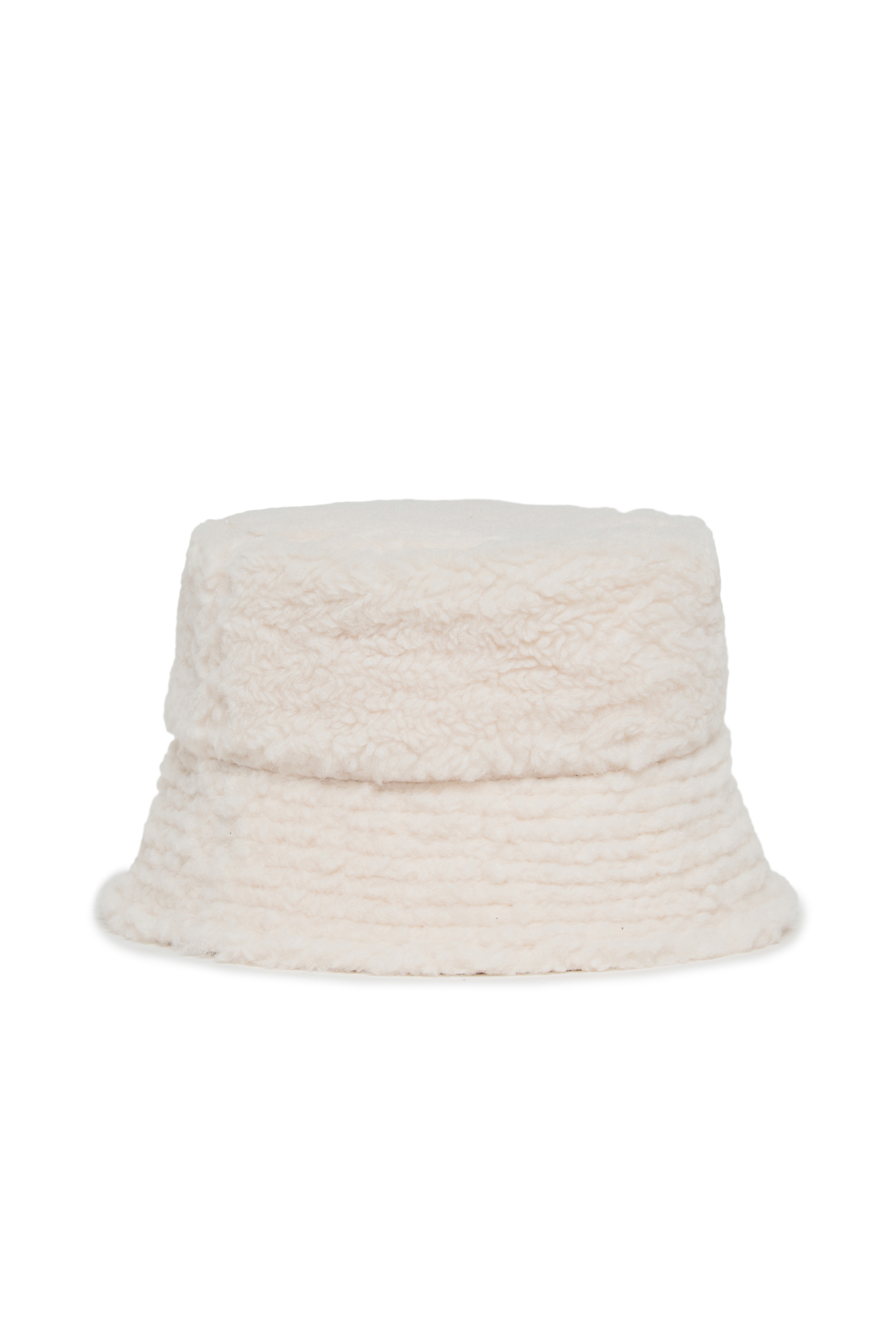 Diesel - FBONT, Unisex's Bucket hat in cosy pile fabric in White - 2
