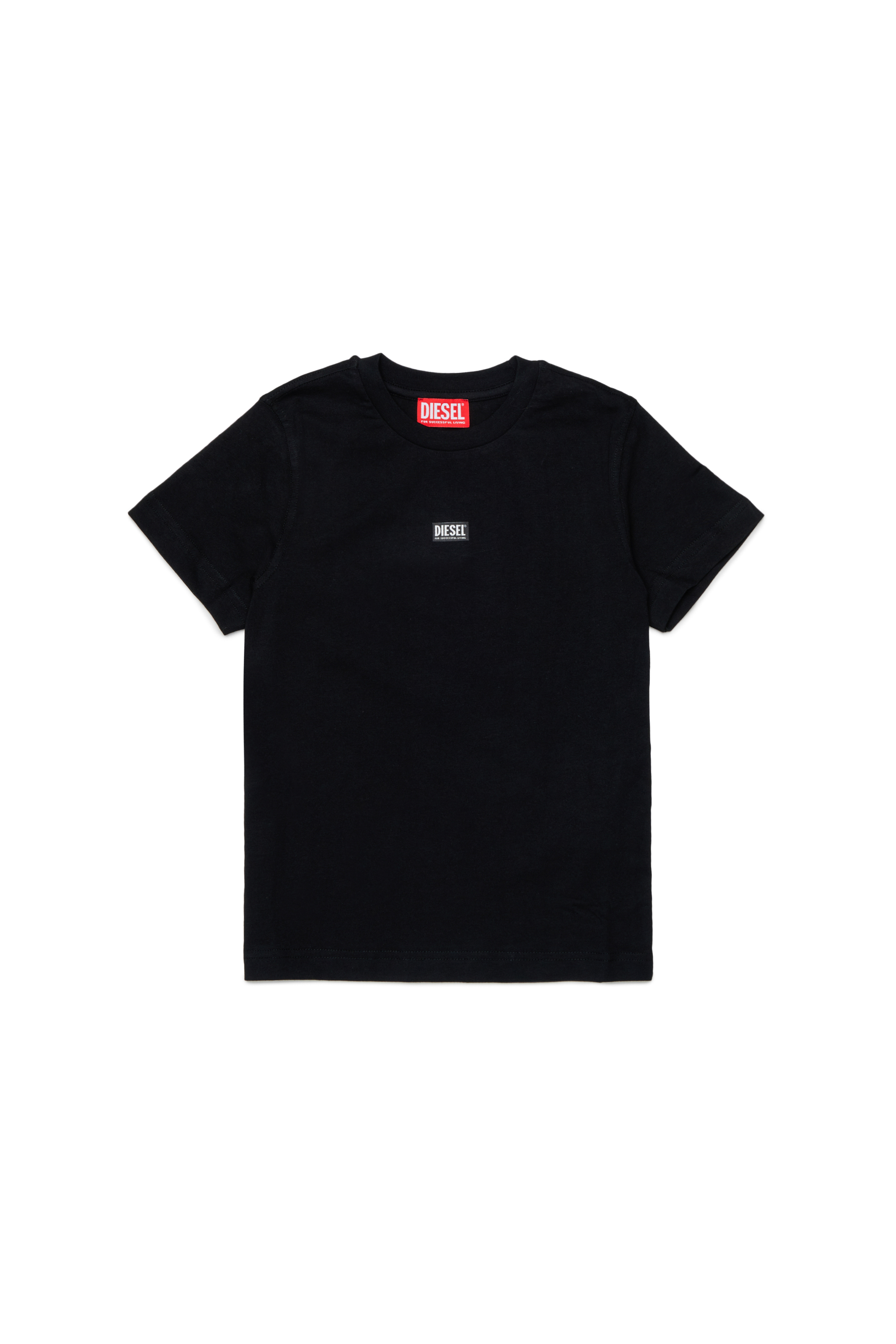 Diesel - TJUSTR7, Man's Cotton T-shirt with small Biscotto logo in Black - 1
