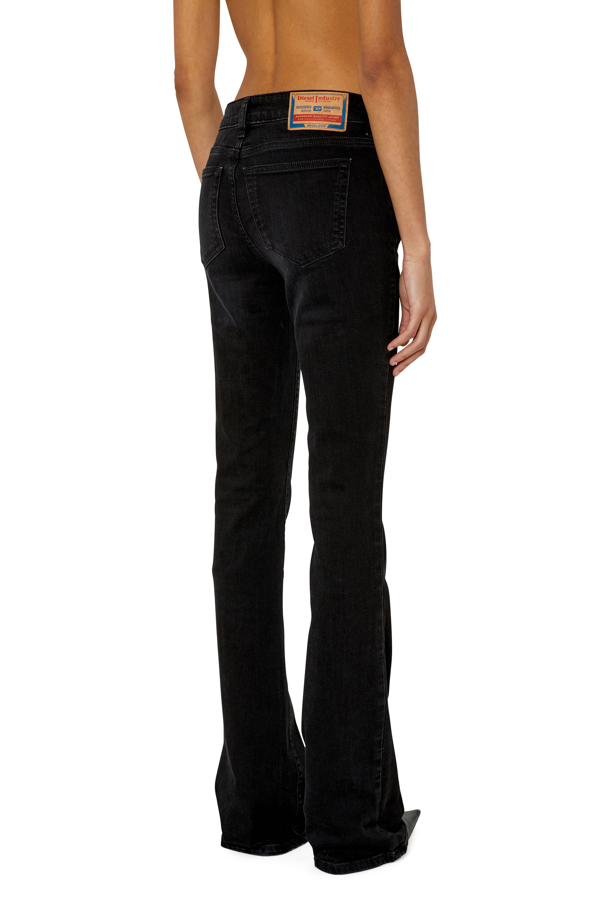 Diesel - 1969 D-Ebbey 0TFAS Bootcut and Flare Jeans, Black/Dark grey - Image 2