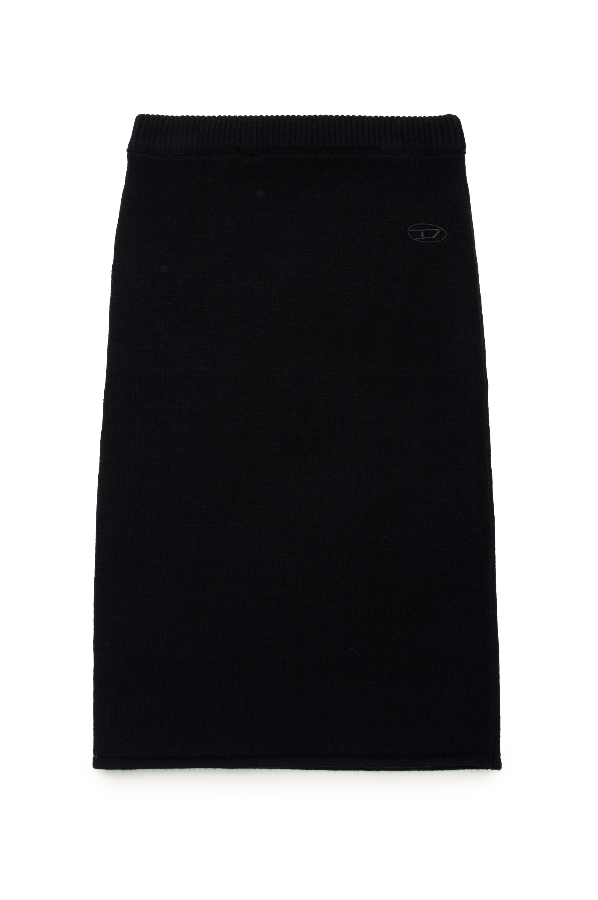 Diesel - GANDIE, Woman's Midi skirt in cashmere-enriched knit in Black - 1