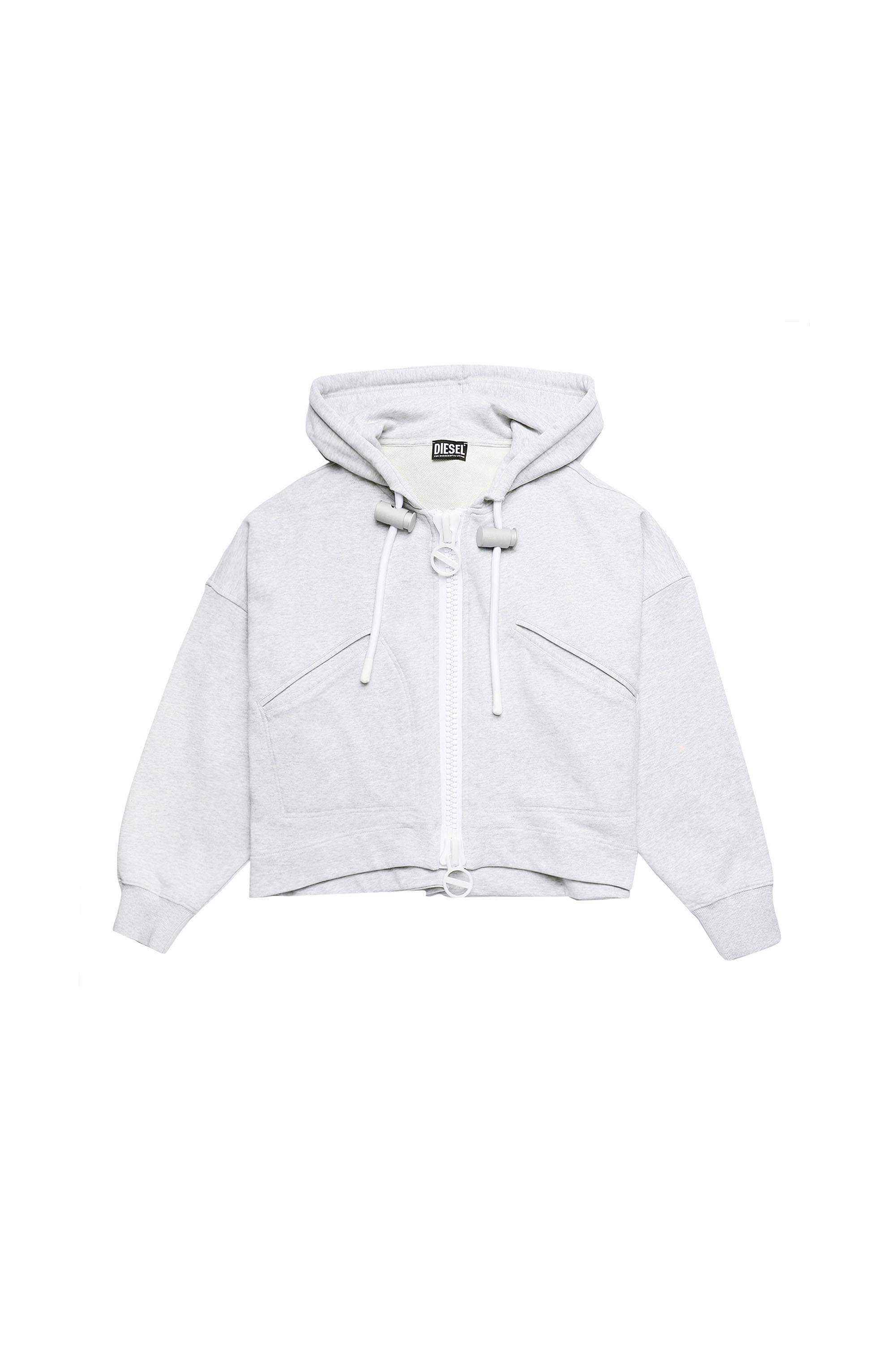 F-CROPPY-ZIP, Light Grey - Sweaters