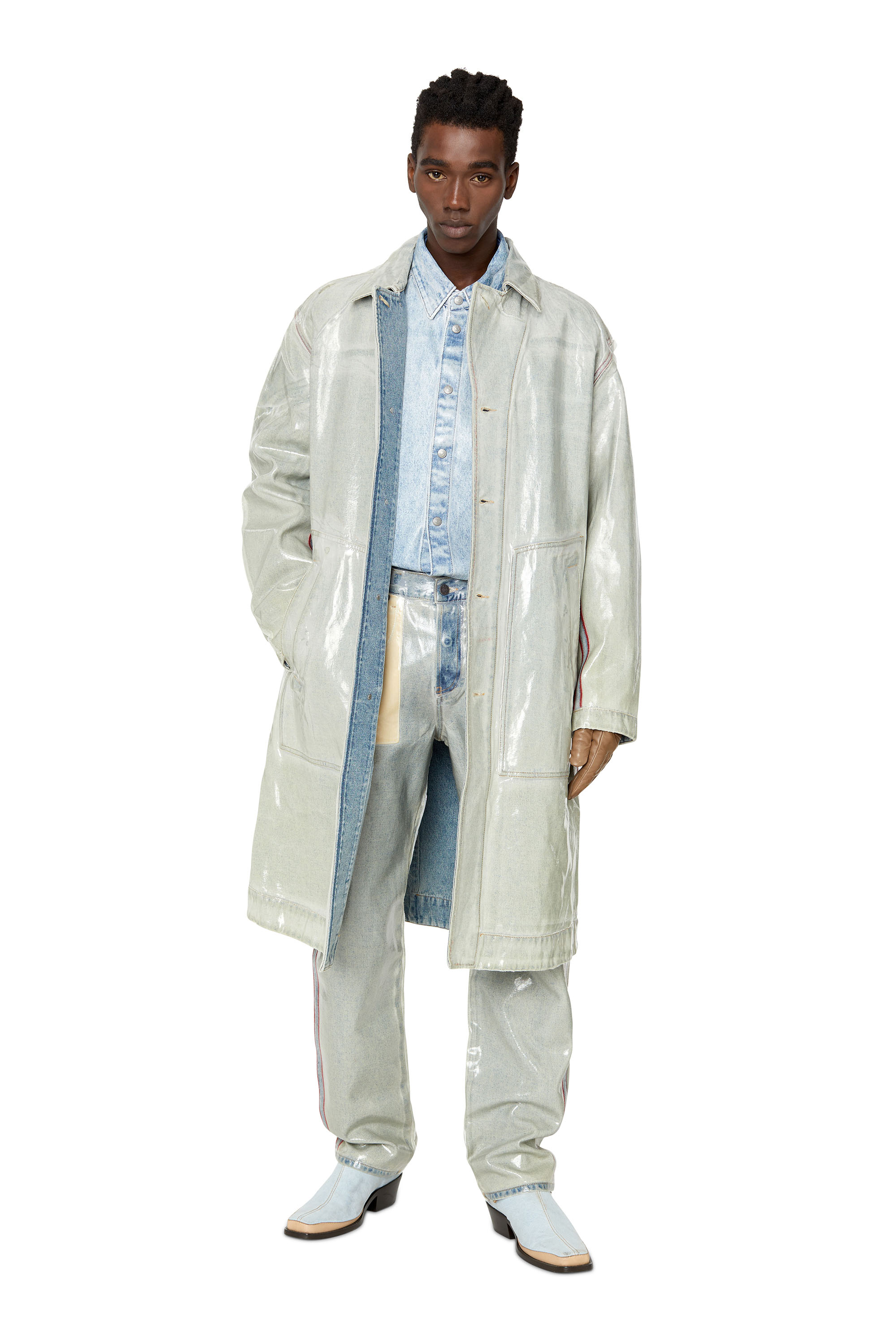 Diesel - 2020 D-Viker 007H6 Straight Jeans, Light Blue - Image 5