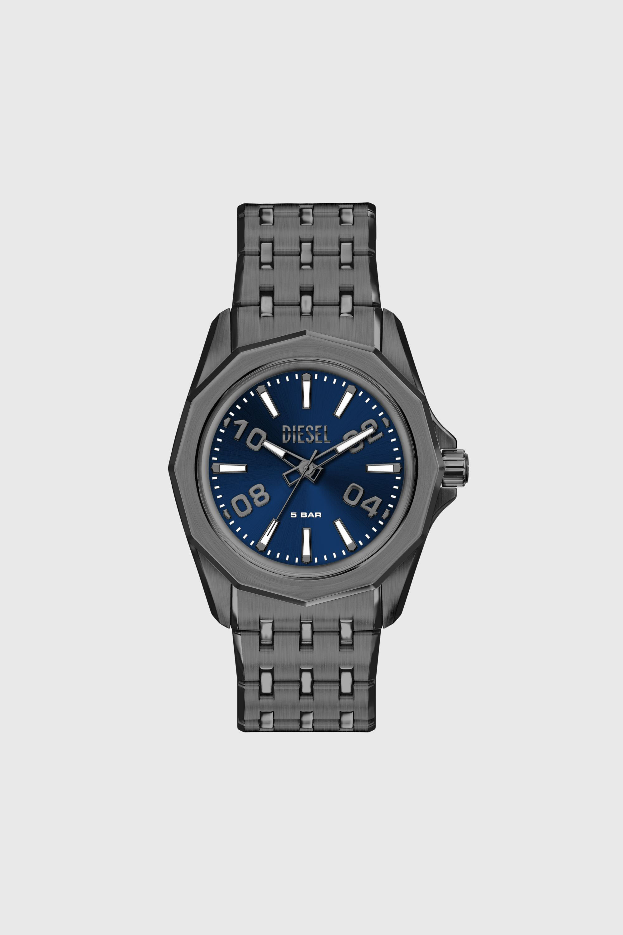 Diesel - DZ2238 WATCH, Man's Stinger gunmetal stainless steel watch in Dark grey - 1