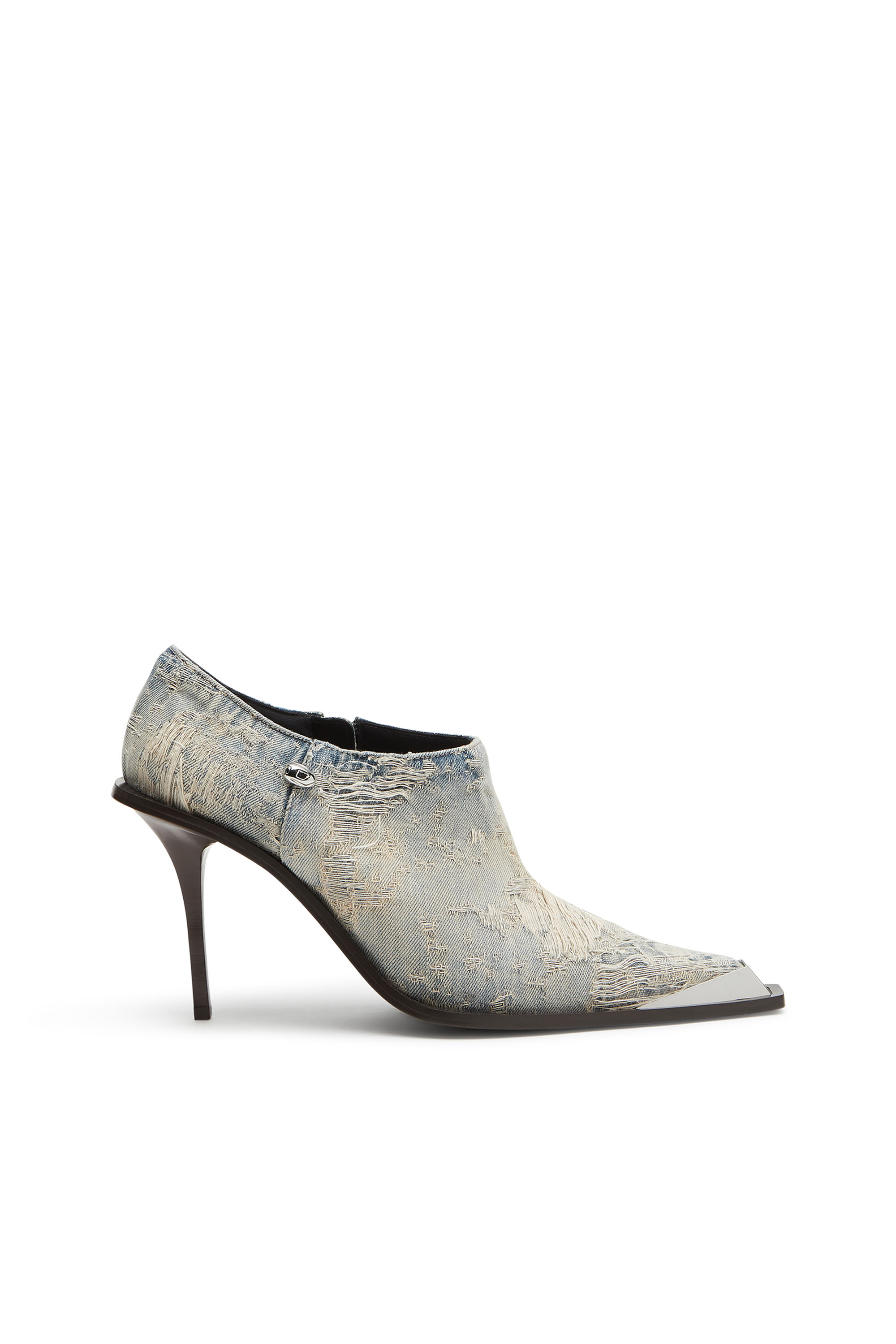 Diesel - D-TONA SC, Woman's D-Tona-Ankle boots in jacquard denim in Light Blue - 1