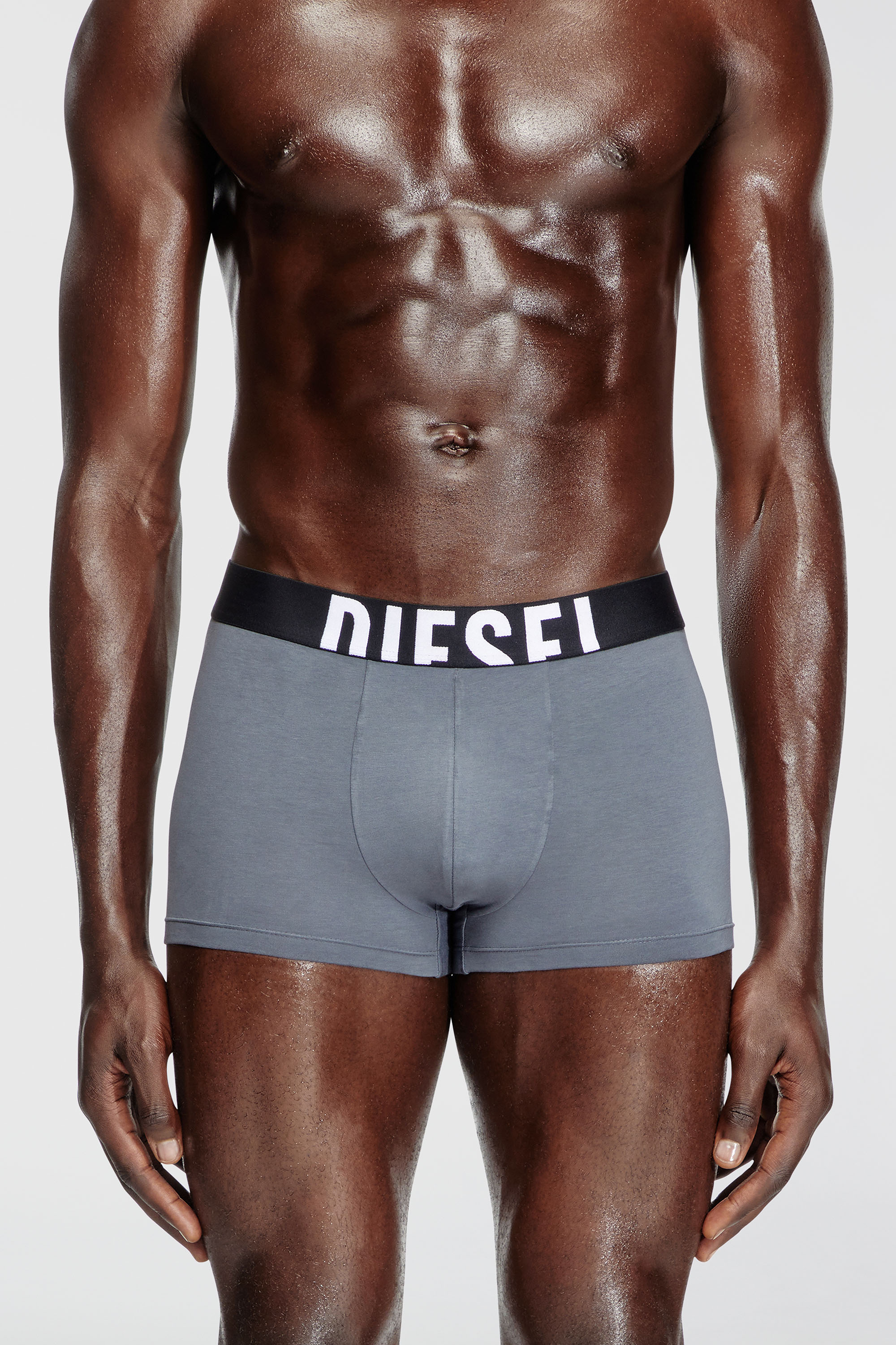 Diesel - DAMIEN-D-POP-3PACK-40, Man's Three-pack boxer briefs in stretch cotton in Grey/Black - 3