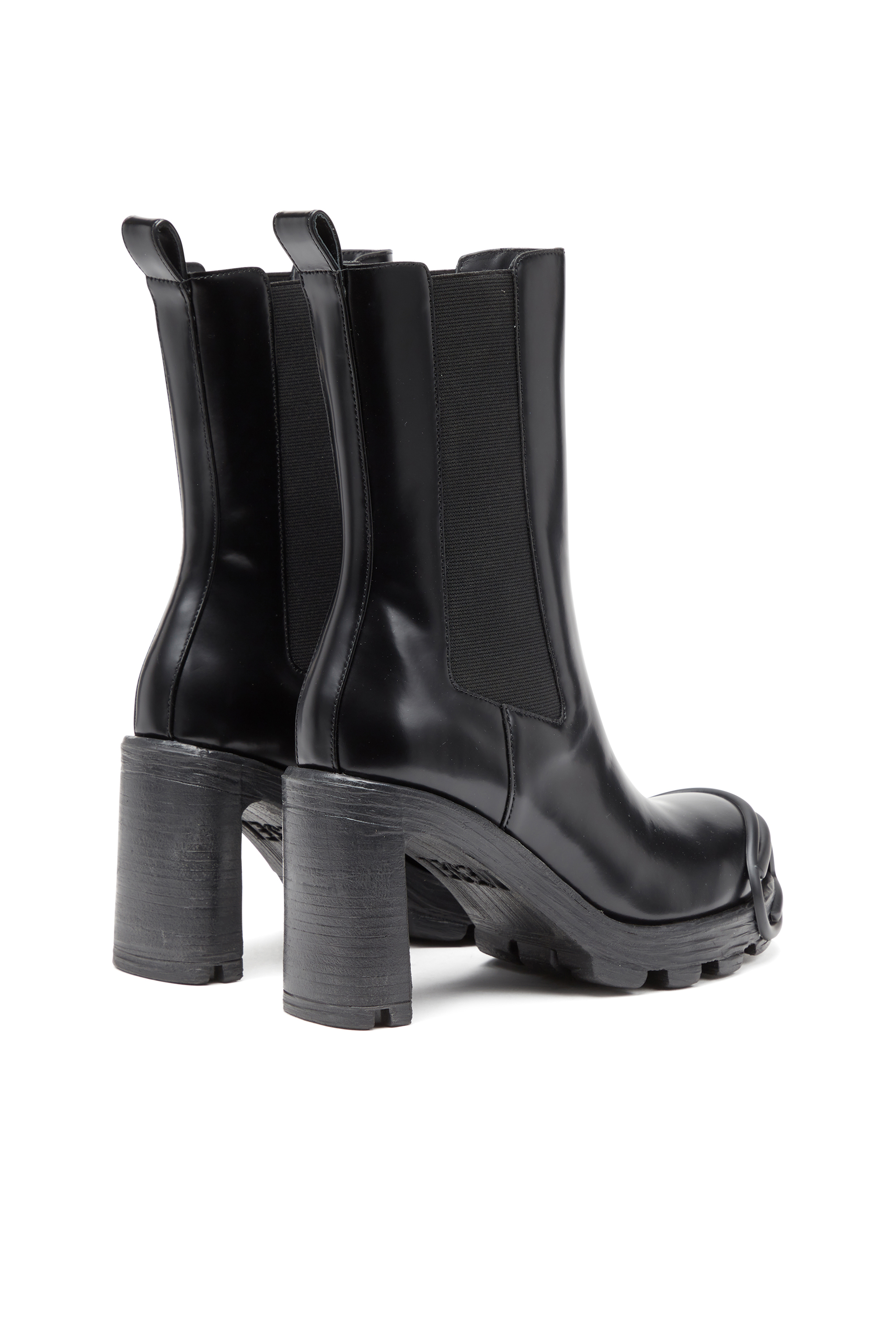 Diesel - D-HAMMER CH D W, Woman's D-Hammer-High-heel boots with Oval D plaque in Black - 4