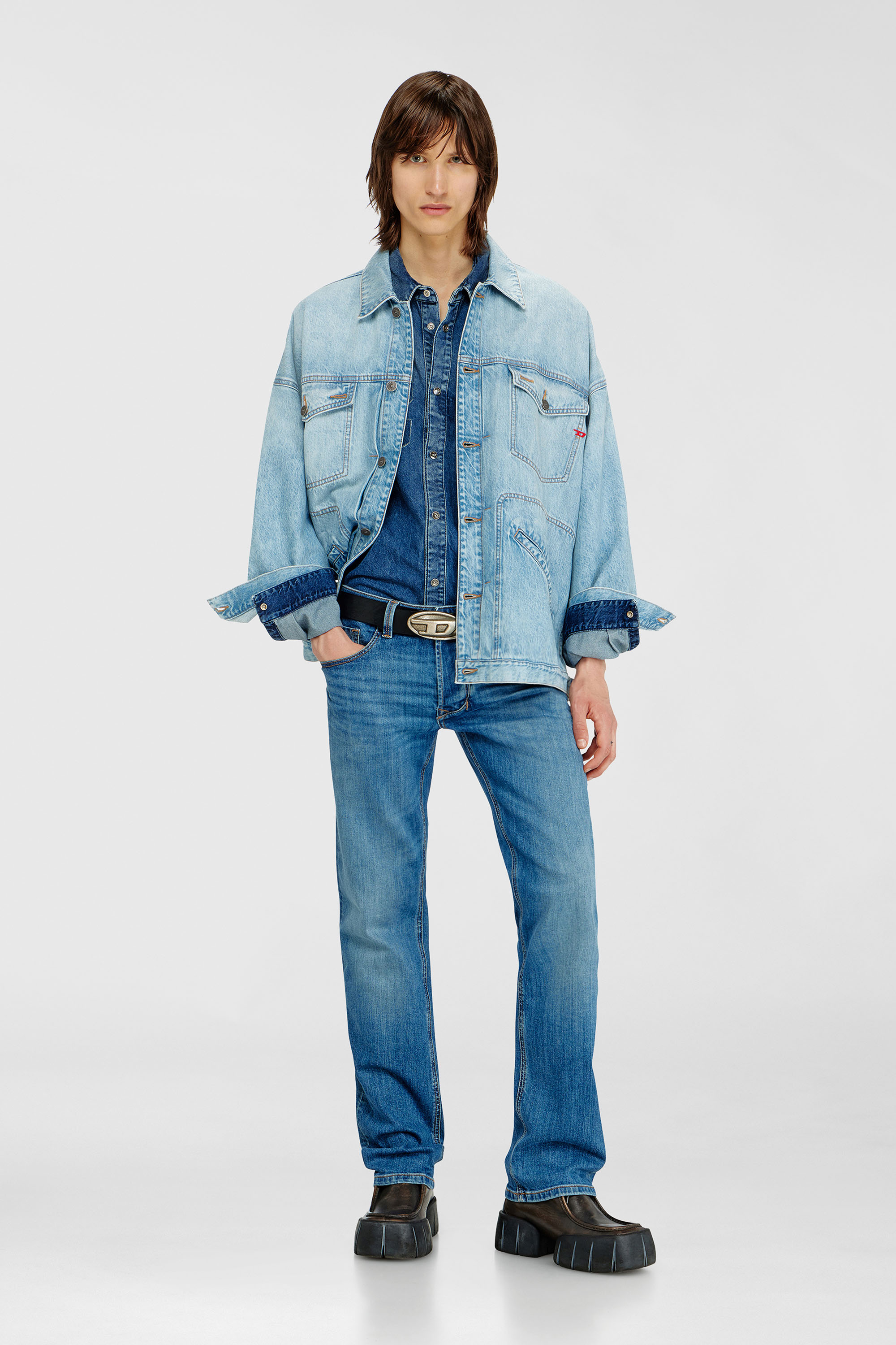 Diesel - Man's Regular Jeans 1985 Larkee 0KIAL, Light Blue - 1